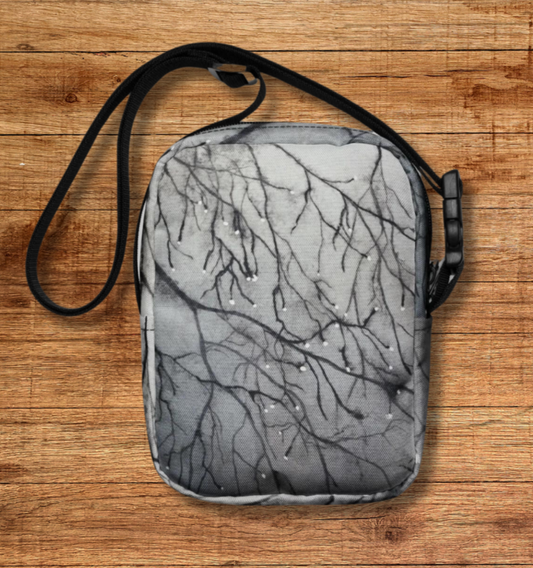 Utility Crossbody Bag Purse: Tranquil Dawn Misty Morning
