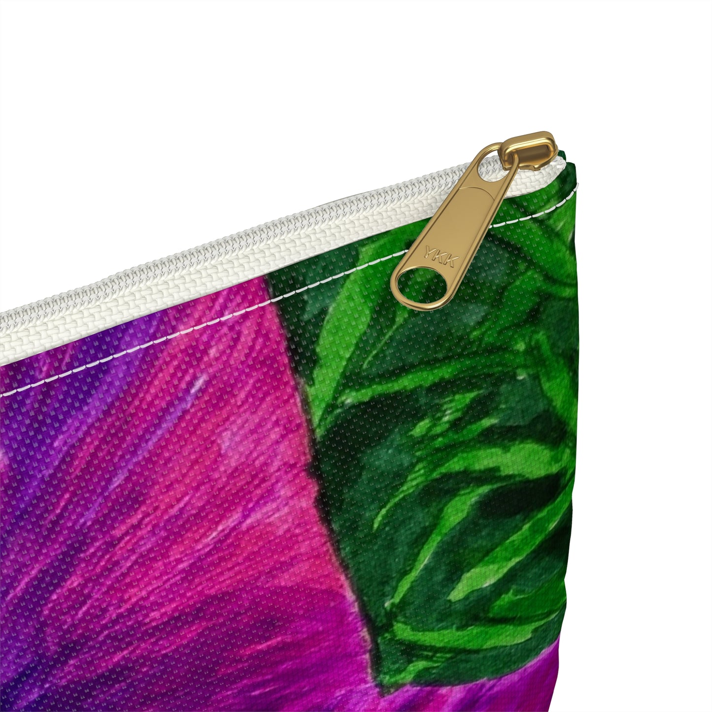Accessory Pouch Bag - Royal Reverie: Purple Gladiola - Floral Artwork Design