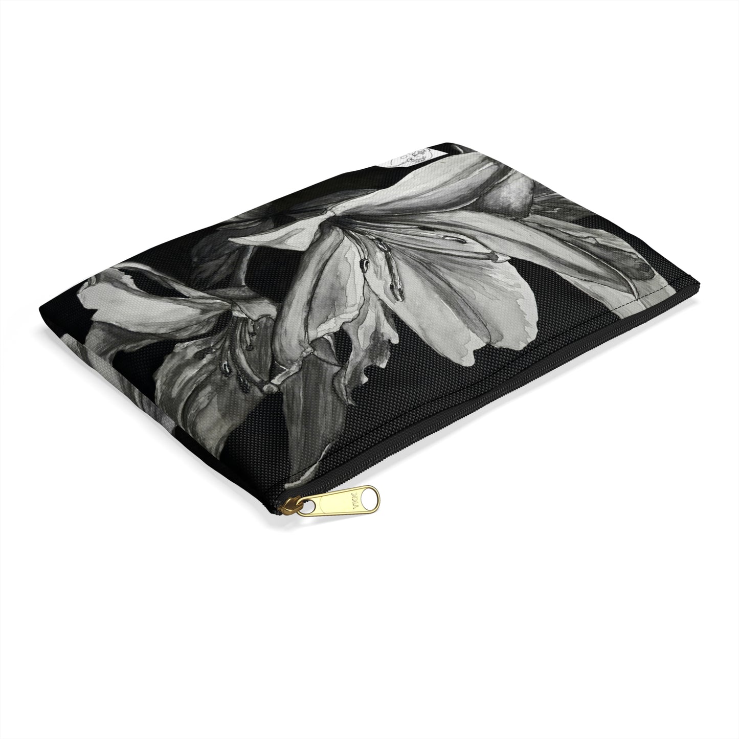Floral Elegance: Lily Artwork Design Accessory Pouch