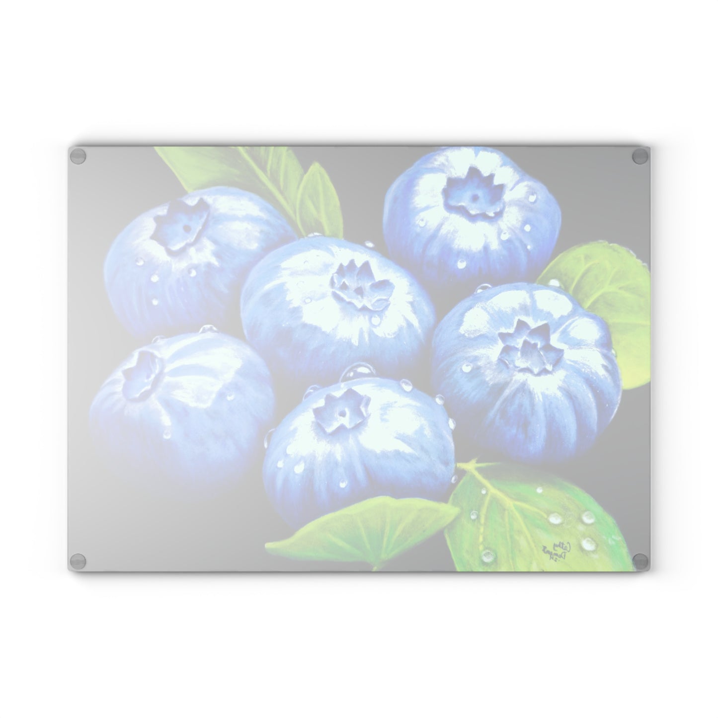 Glass Cutting Board - Blueberry Bliss - Kitchen Art for Culinary Enthusiasts