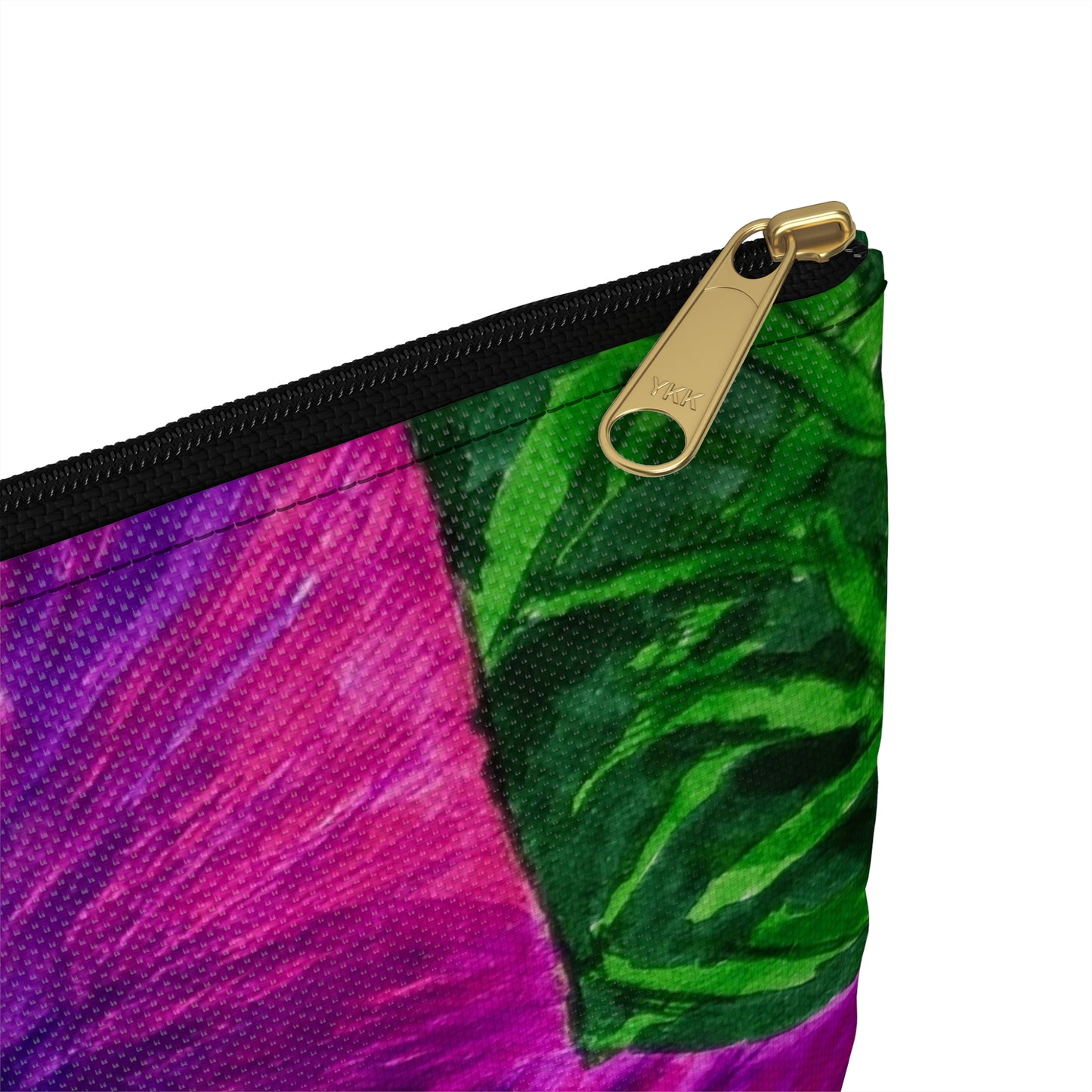 Accessory Pouch Bag - Royal Reverie: Purple Gladiola - Floral Artwork Design