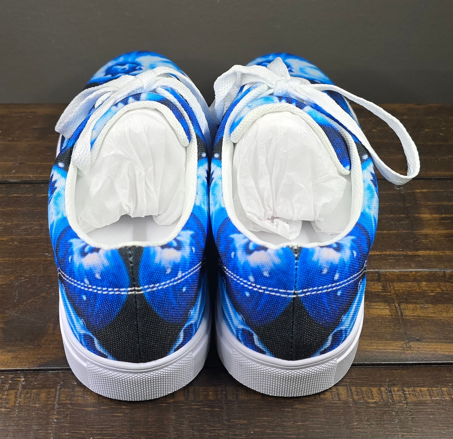 Women’s lace-up Canvas Shoes - Blueberry Bliss, Berry Artwork