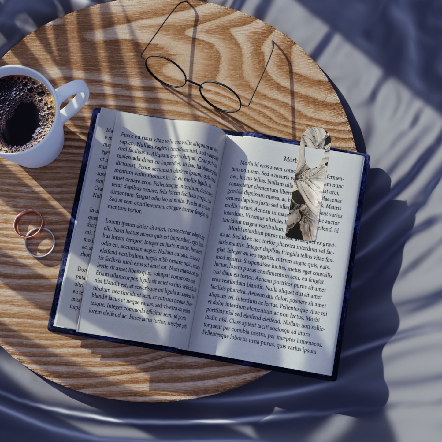 Floral Elegance: Lily Artwork Design Metal Bookmark