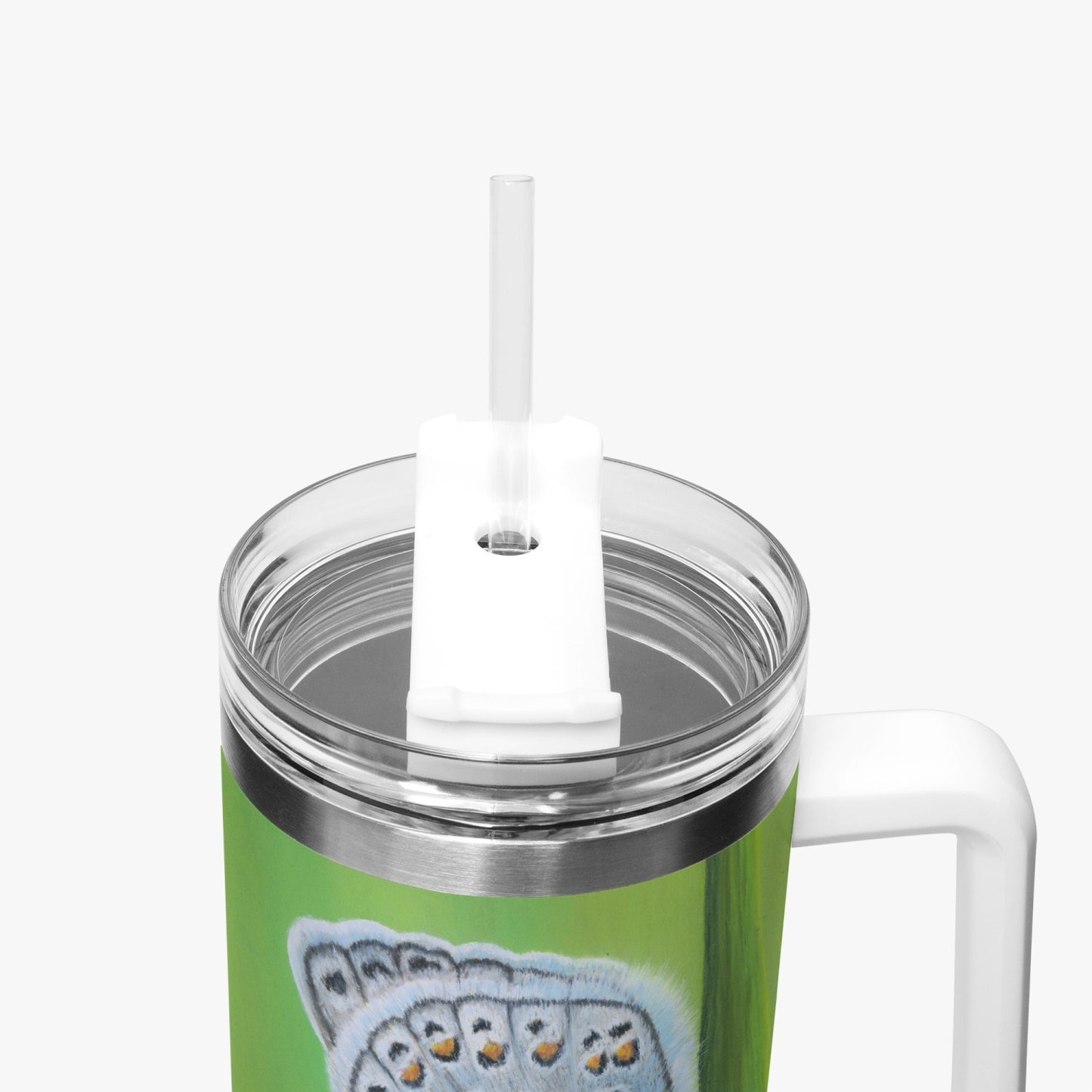 Stainless Steel Tumbler Cup - 40oz Gossamer Blue, Butterfly Artwork Travel Mug, Butterfly Artwork by Cathy Dement