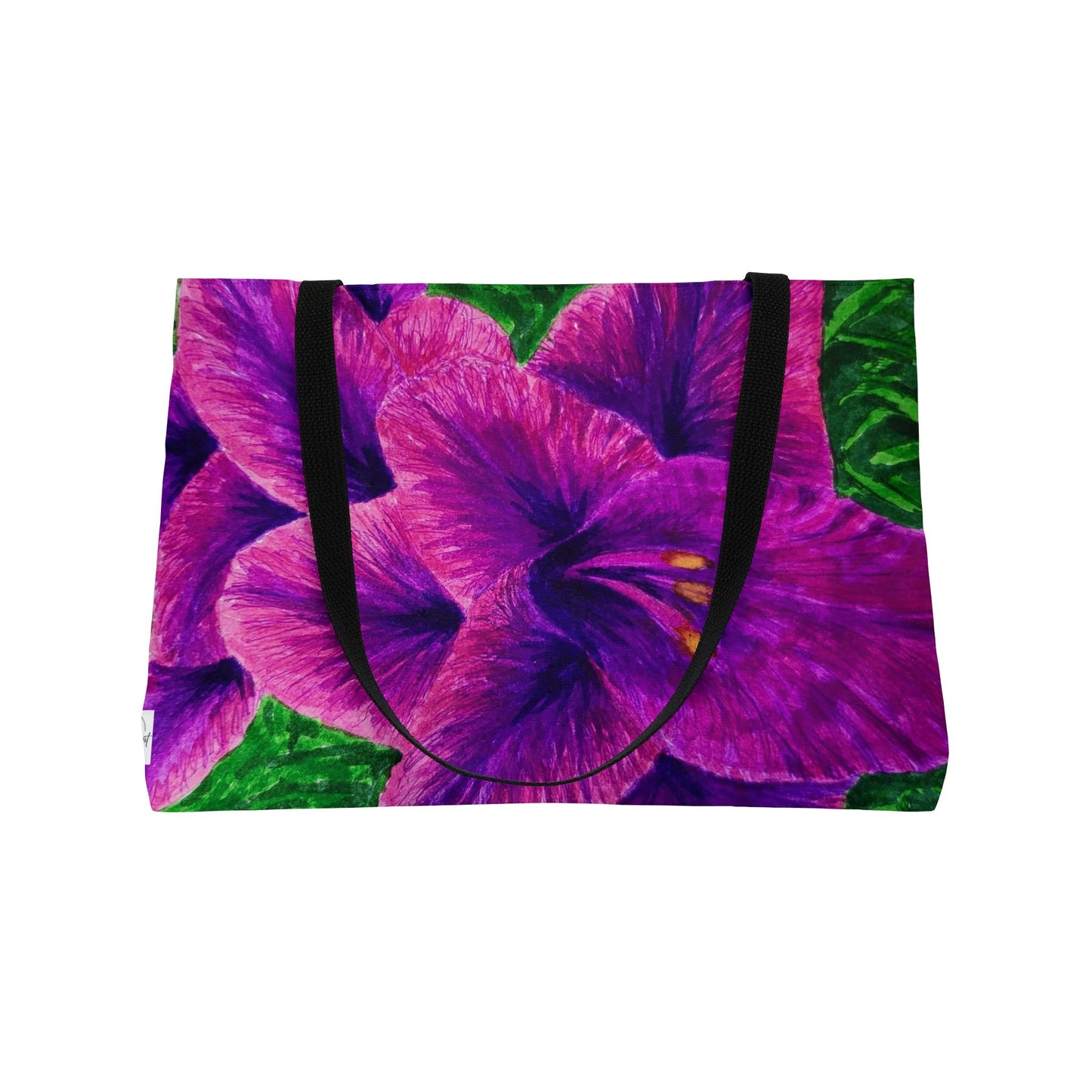Weekender Tote Bag - Royal Reverie: Purple Gladiola, Floral Artwork Design