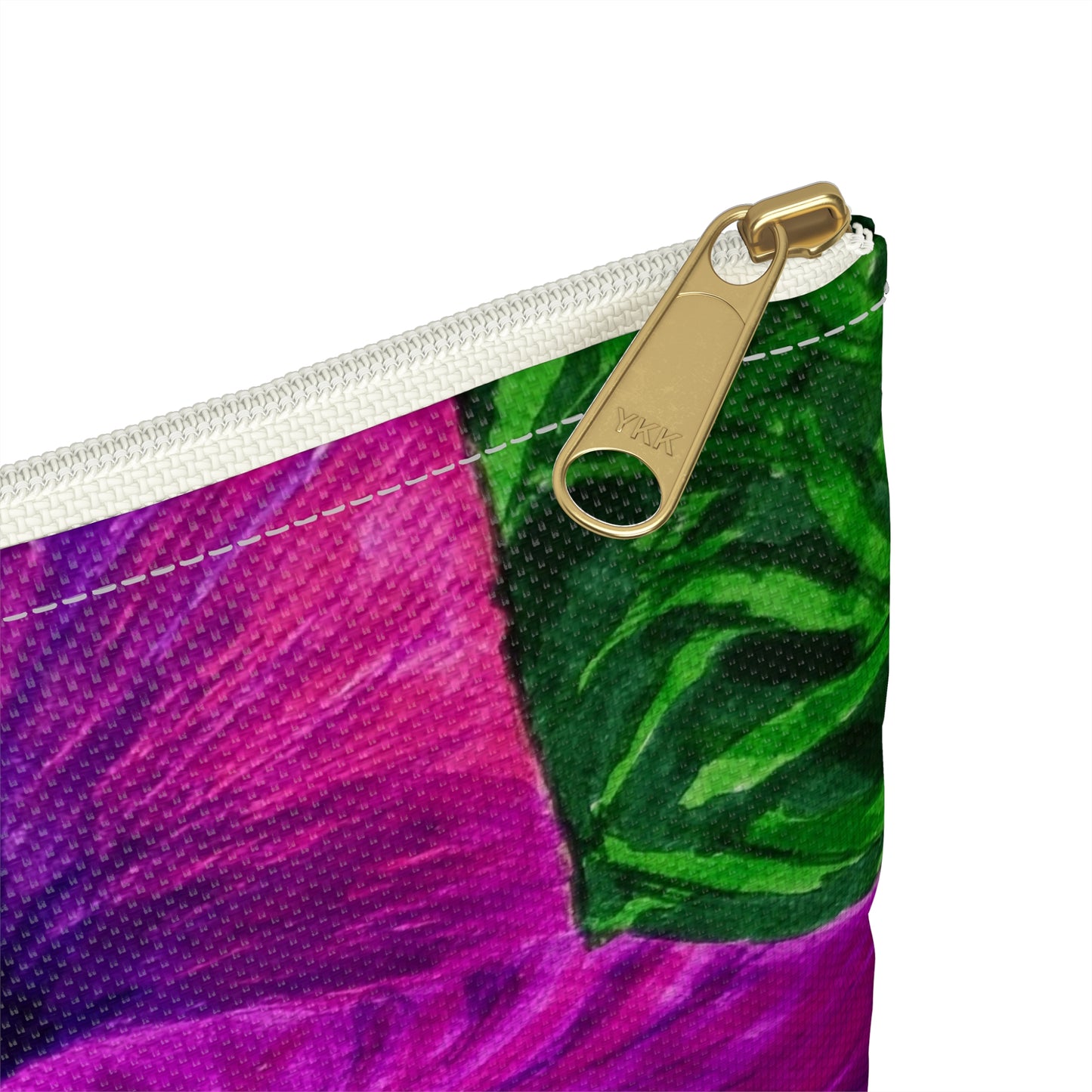 Accessory Pouch Bag - Royal Reverie: Purple Gladiola - Floral Artwork Design