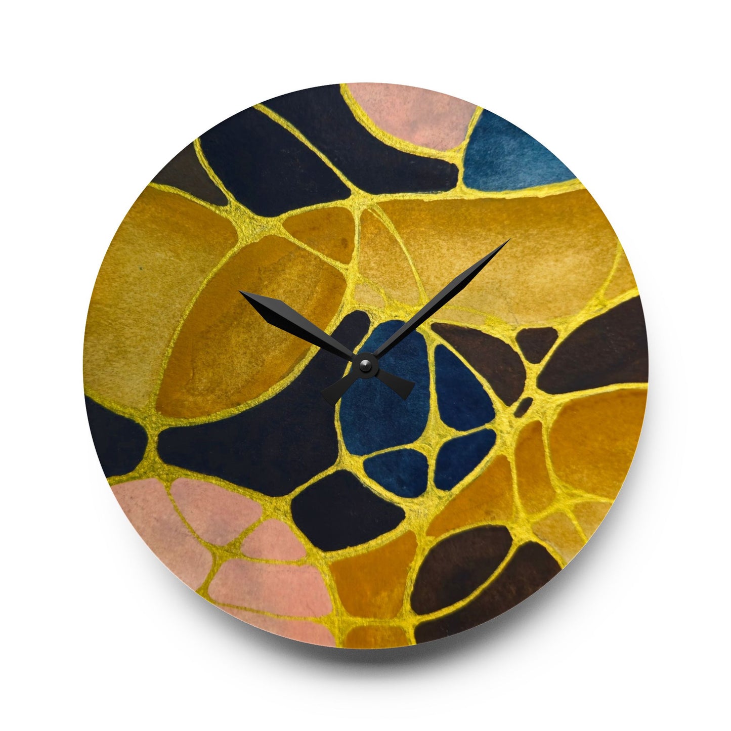 Wall Clock - Dusk - Vibrant Colors Abstract Line Art Design