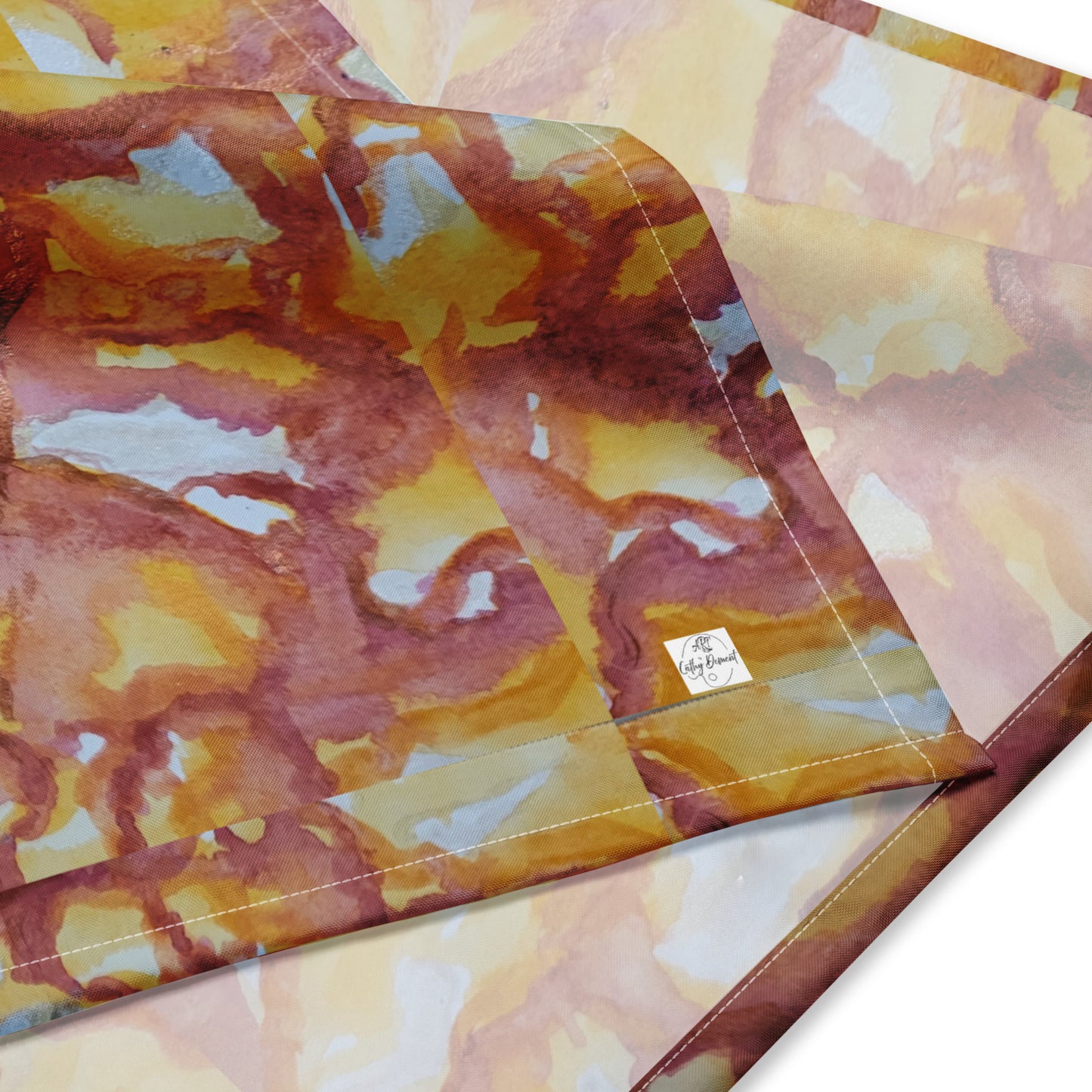 Bandana - Sunset Veil - Colorful Abstract Art Scarf, Artwork Design