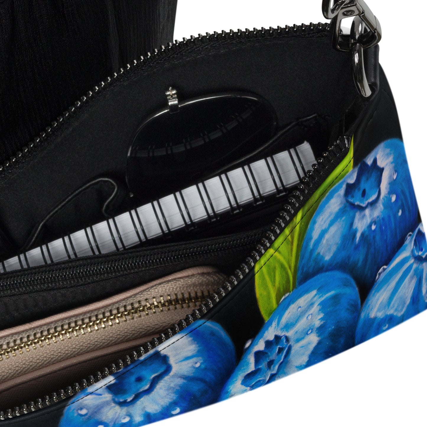 Crossbody Bag, Artwork Purse - Berry Art by Cathy Dement, Faux Leather, Interchangeable Wrist Strap