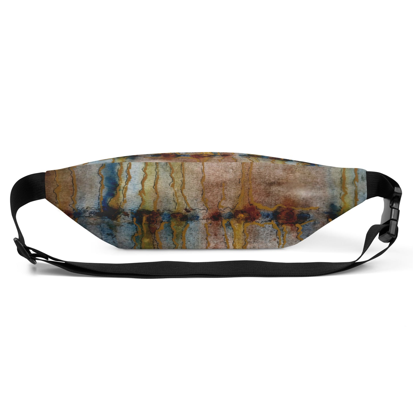 Twilight Reflections Fanny Pack - Abstract Sunset Watercolor Design, Adjustable Straps, Water-Resistant