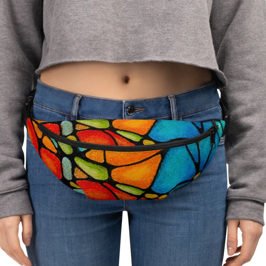 Producanny Pack - Petals in Motion - Colorful Abstract Floral Artwork Design, Belt Bag by Cathy Dement