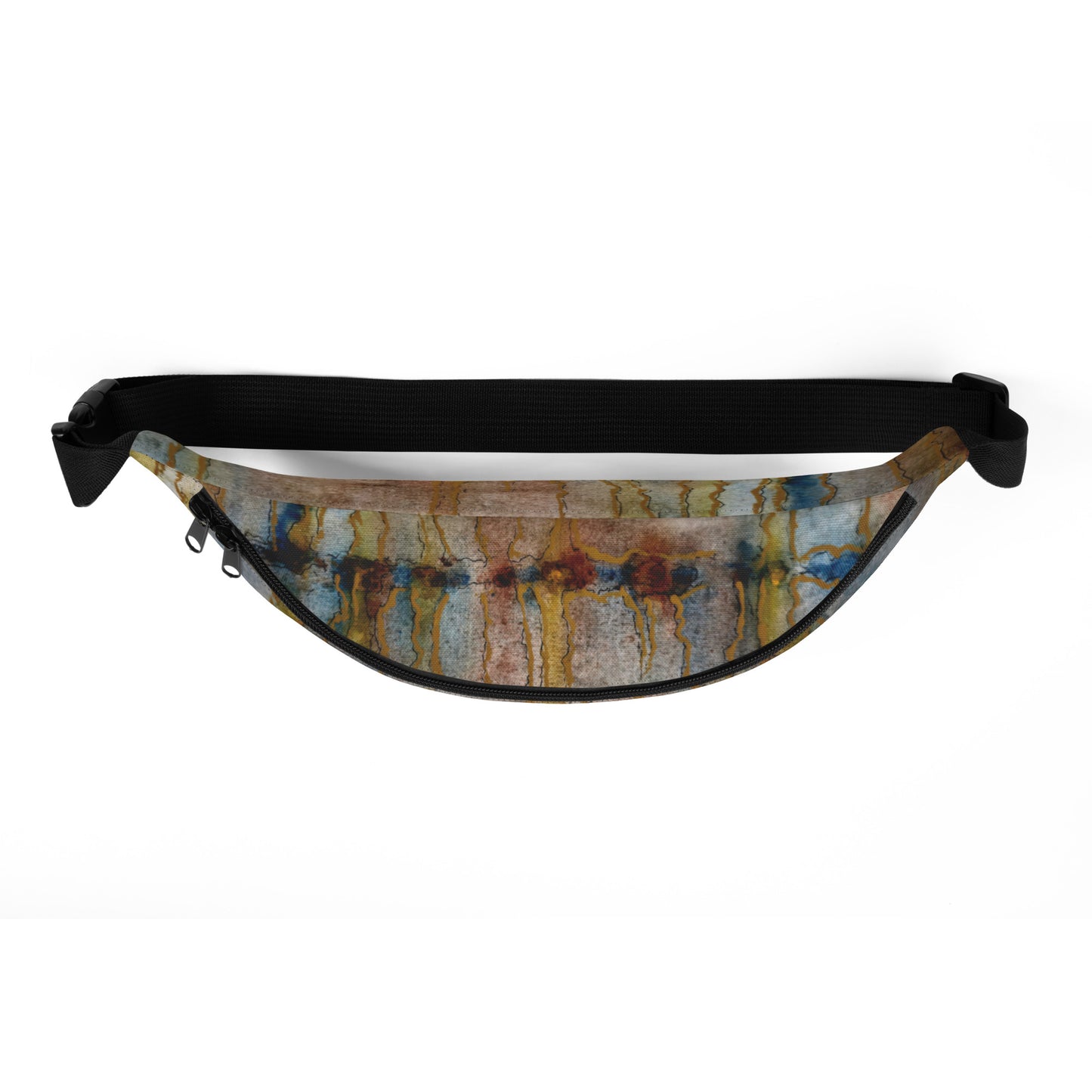 Twilight Reflections Fanny Pack - Abstract Sunset Watercolor Design, Adjustable Straps, Water-Resistant