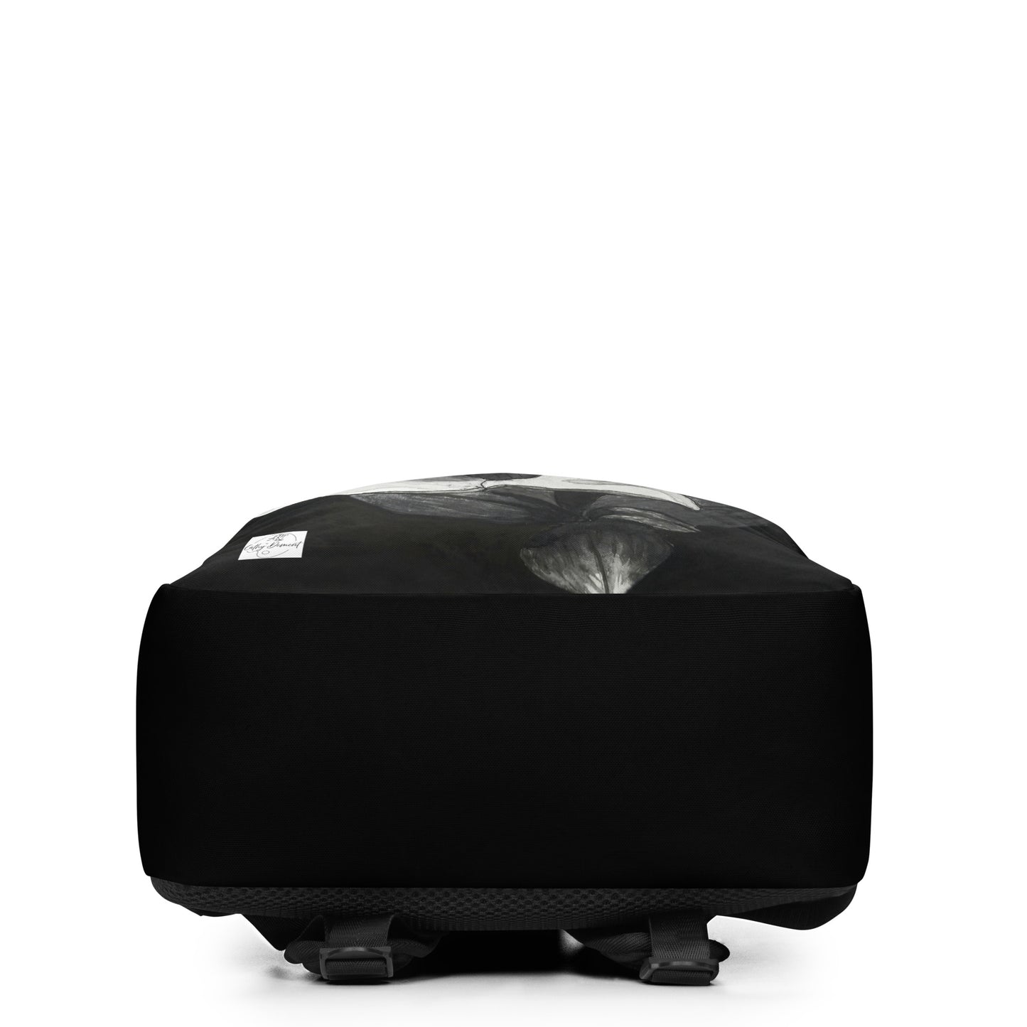 Backpack - Floral Elegance: Monochrome Lily Artwork Design Black And White Floral