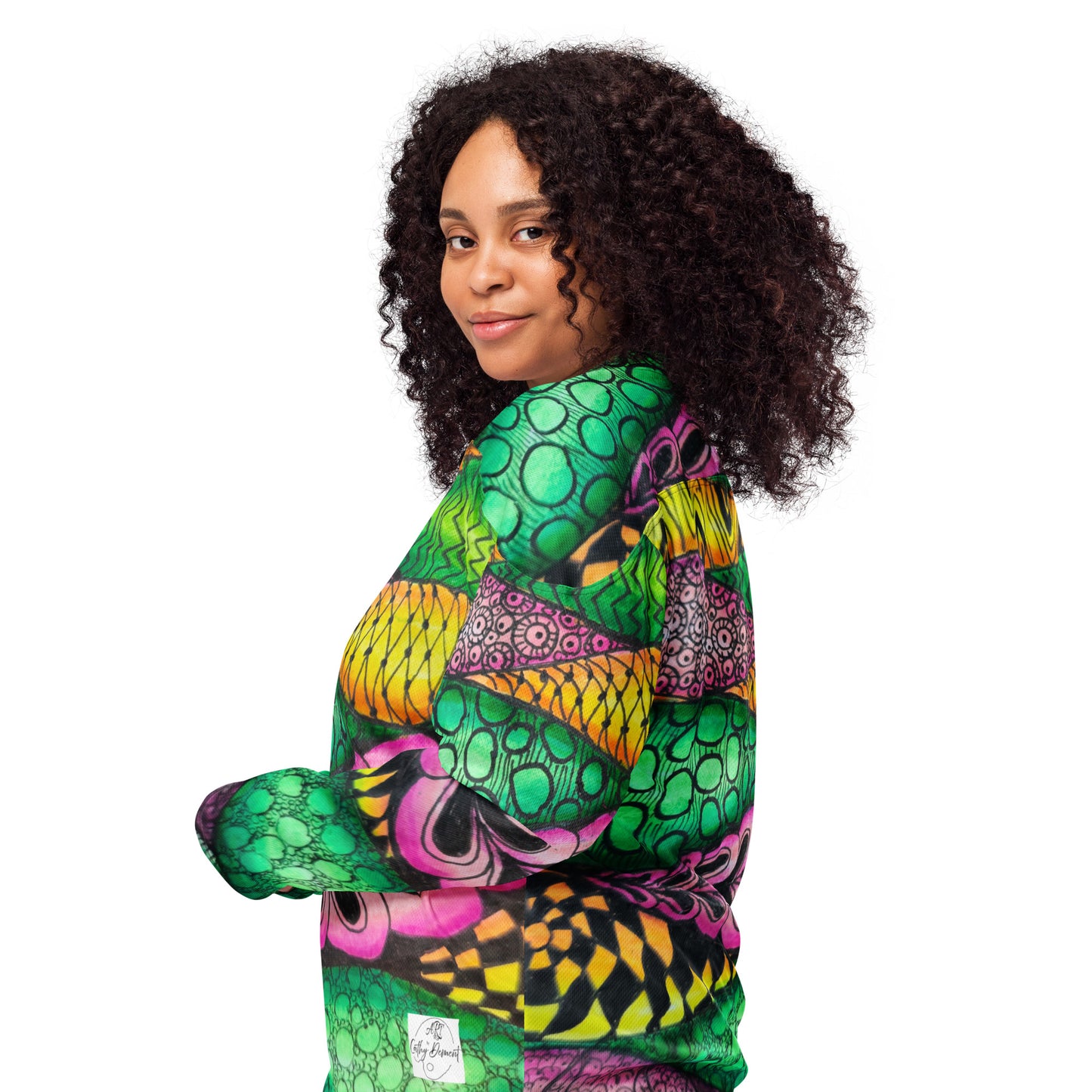 Hockey Fan Jersey - Zen Bloom - Colorful Zentangle Artwork Design, Wearable Art Shirt