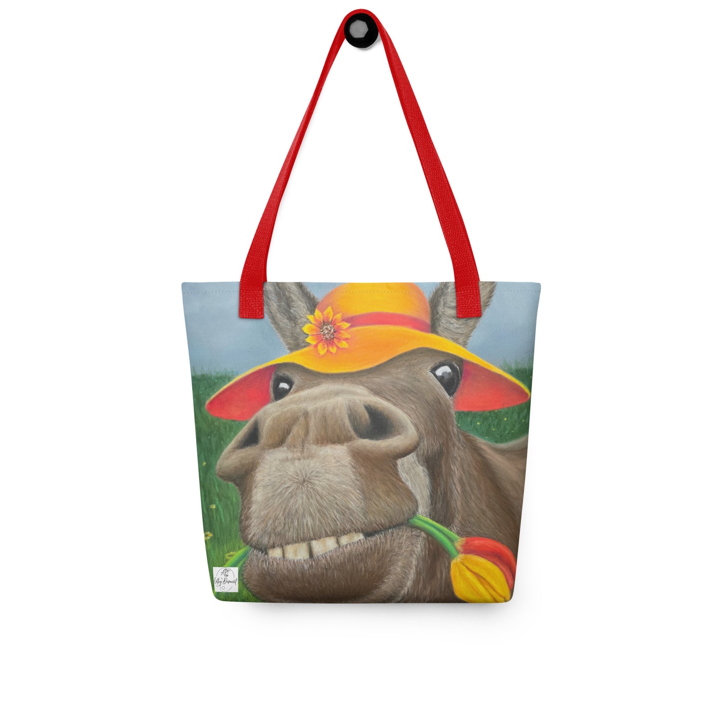 Tote Bag: The Tulip Thief Whimsical Donkey In Floppy Hat Artwork