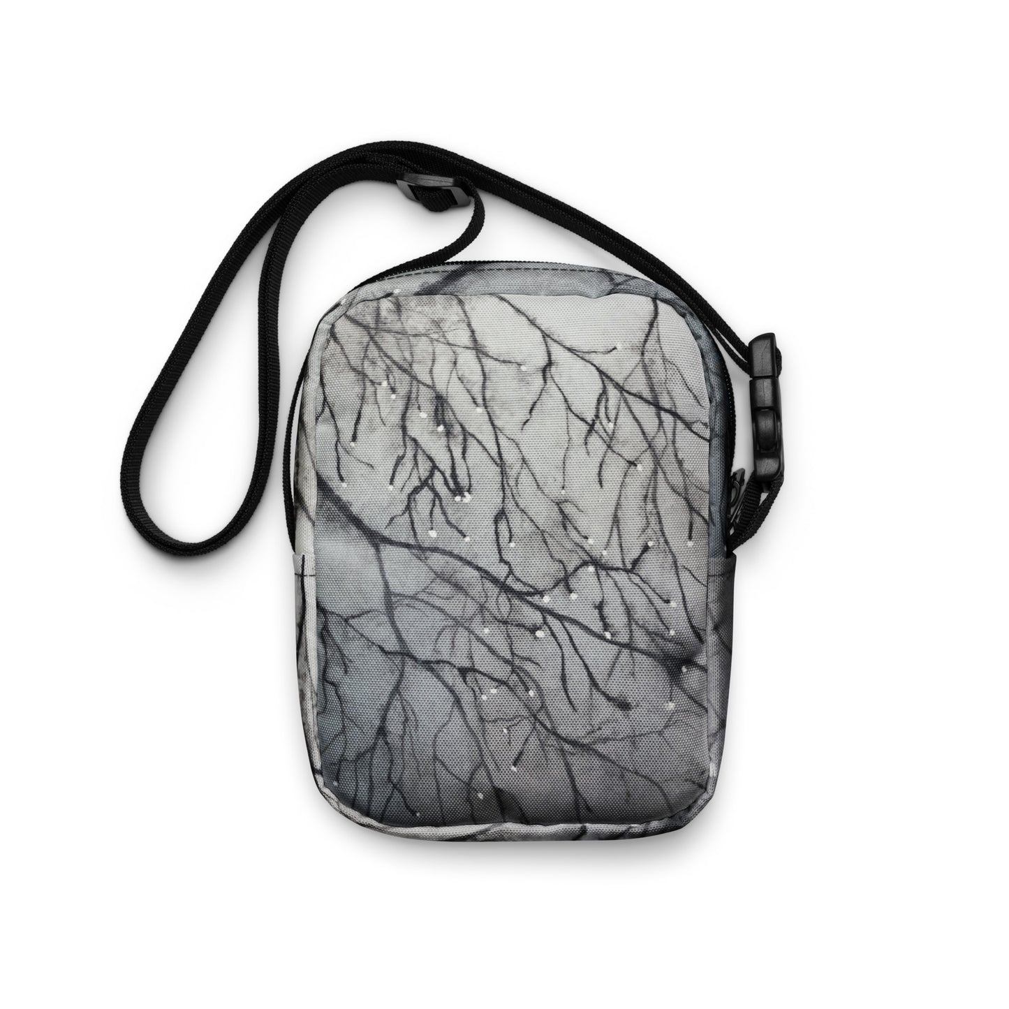 Crossbody Bag - Tranquil Dawn, Misty Morning - Monochrome Artwork Design Purse