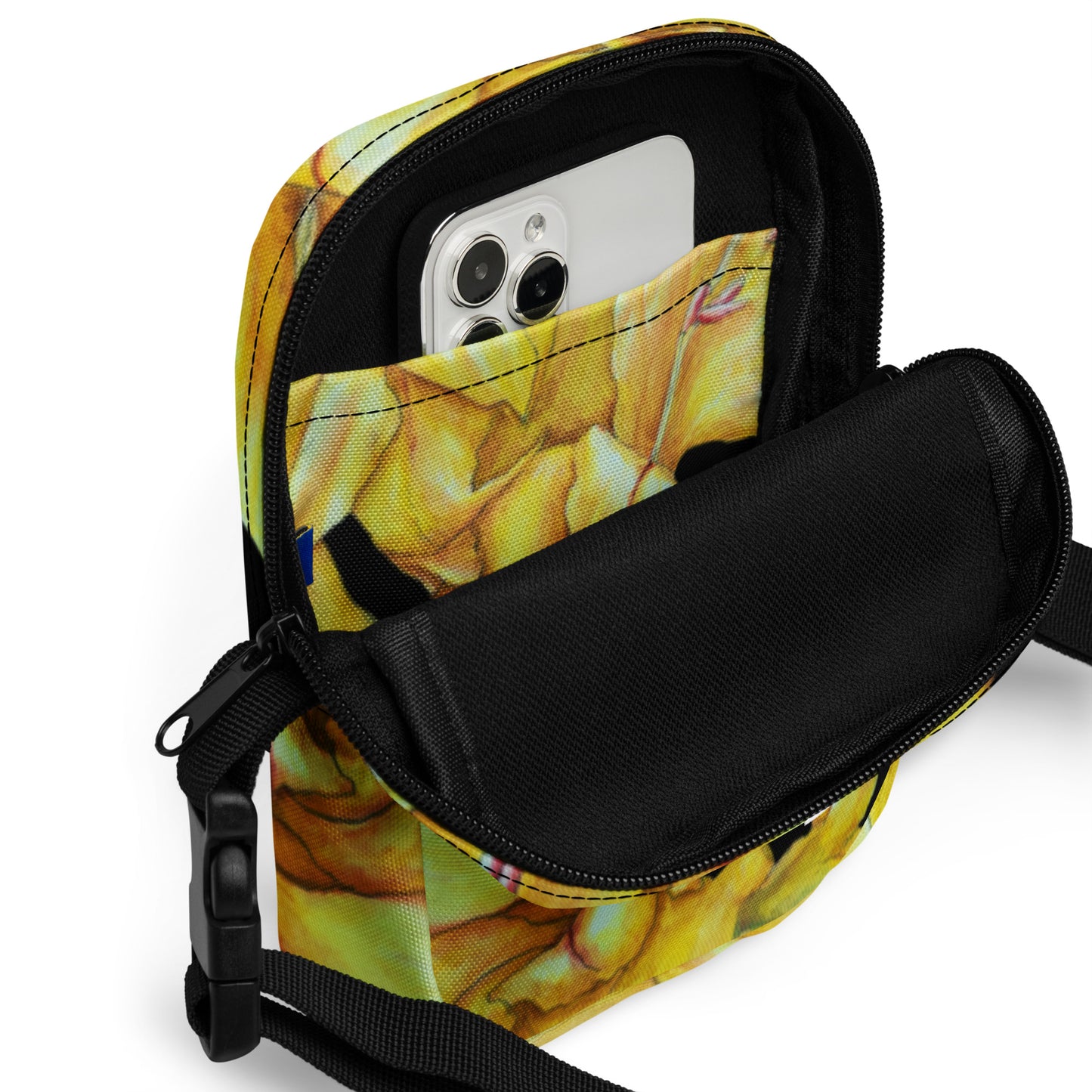 Crossbody Bag - Sunny Blooms - Yellow Gladiola Floral Artwork Design Purse