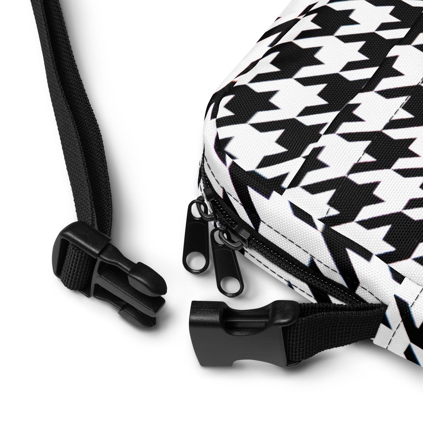 Crossbody Bag - Sunny Blooms - Yellow Hound's Tooth Gladiola Artwork Purse