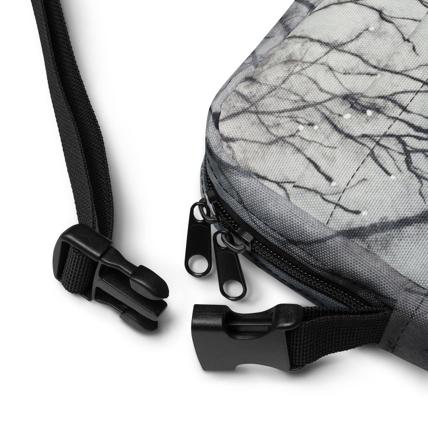 Crossbody Bag - Tranquil Dawn, Misty Morning - Monochrome Artwork Design Purse