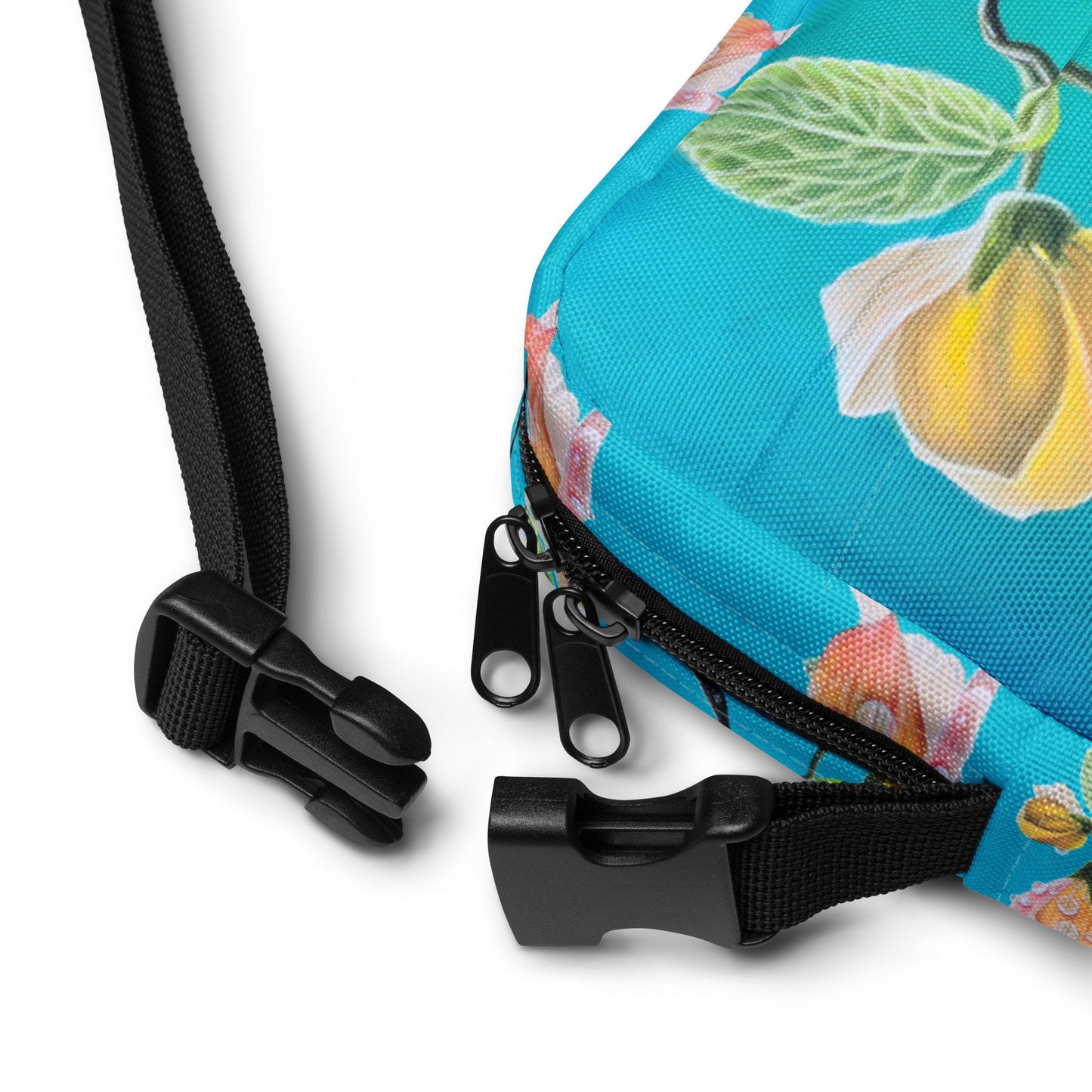 Crossbody Bag - Tickled Pink, Colorful Abutilon Flower Artwork, Art Purse