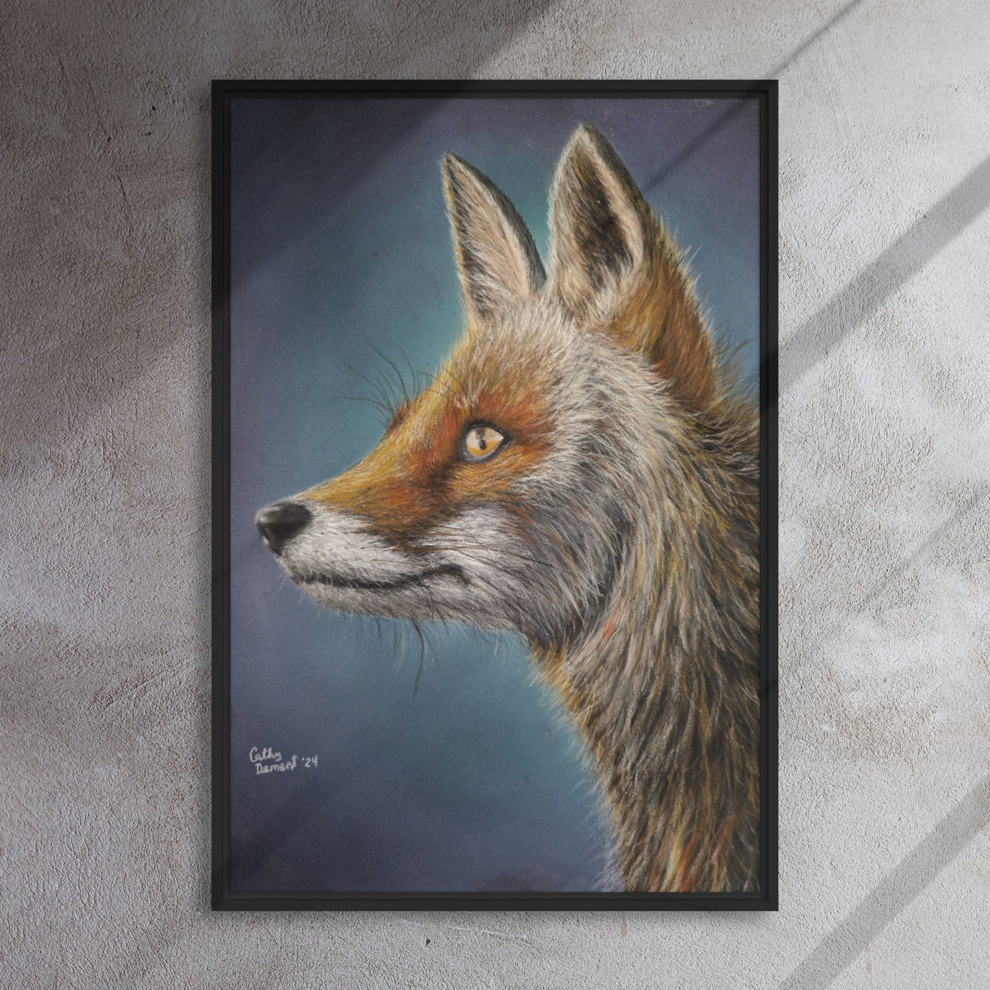 ramed Canvas Print - Enchanting Elegance - Majestic Red Fox Artwork by Cathy Dement