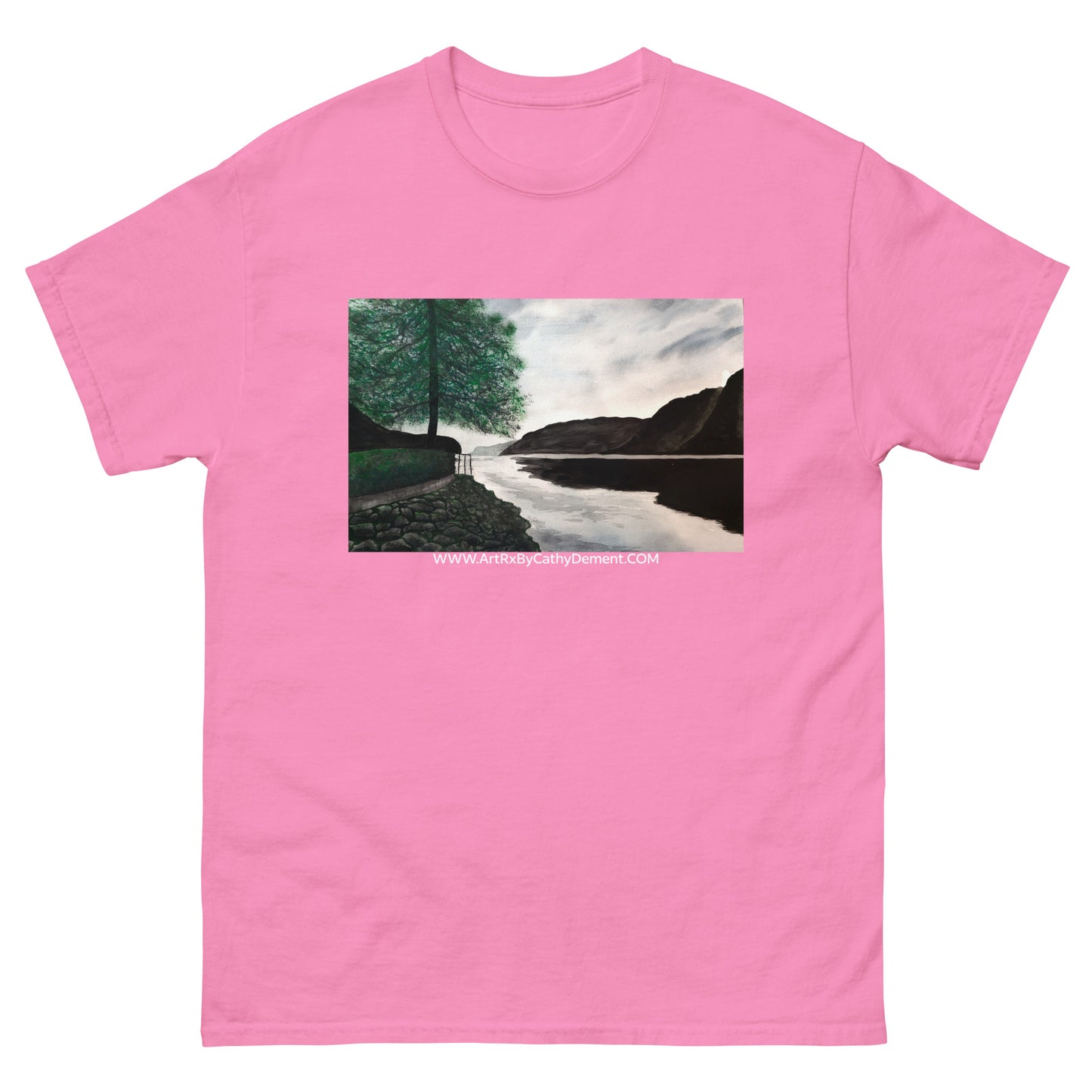 Norwegian Dream: Captivating Fjord Landscape Artwork Design Men's Classic Tee
