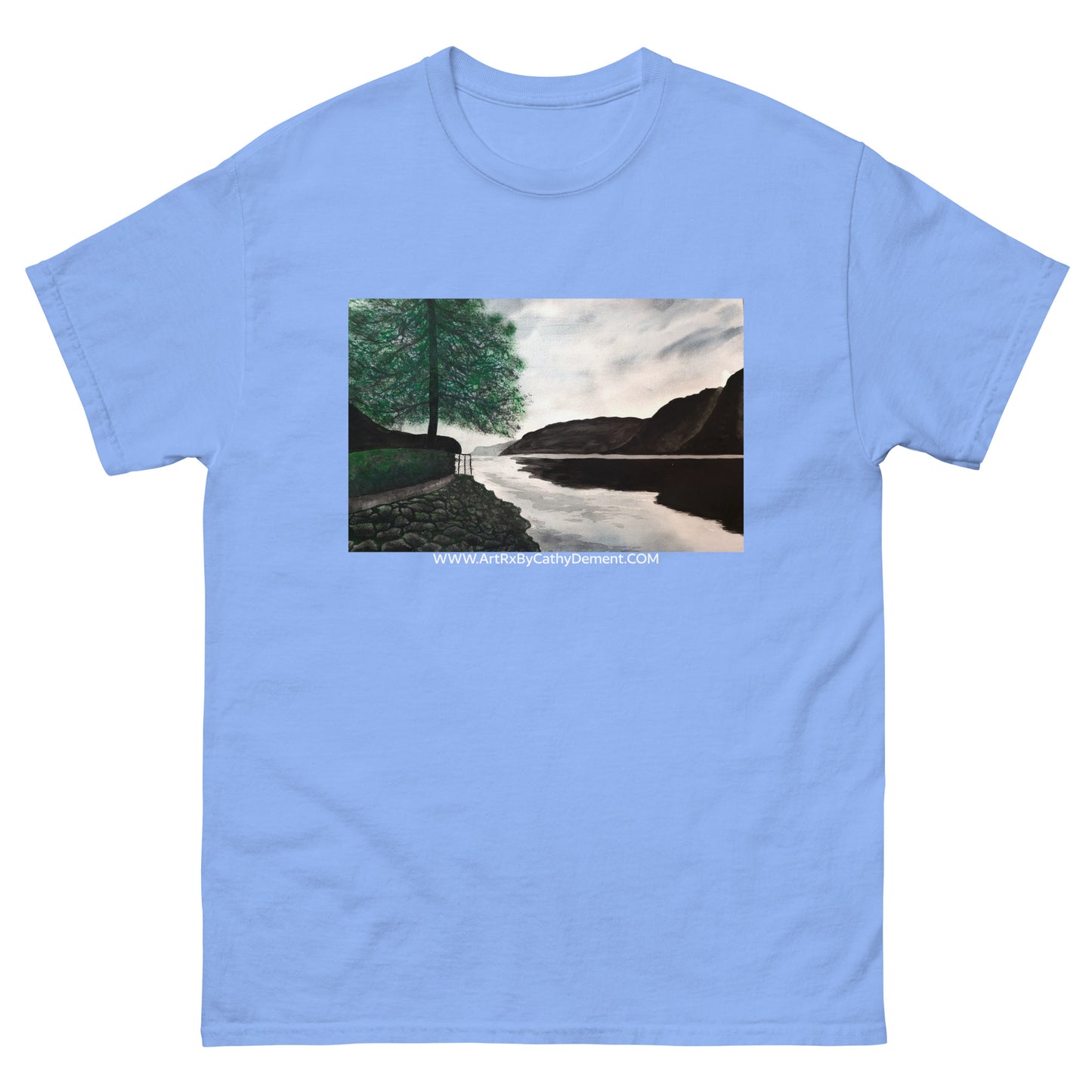 Norwegian Dream: Captivating Fjord Landscape Artwork Design Men's Classic Tee