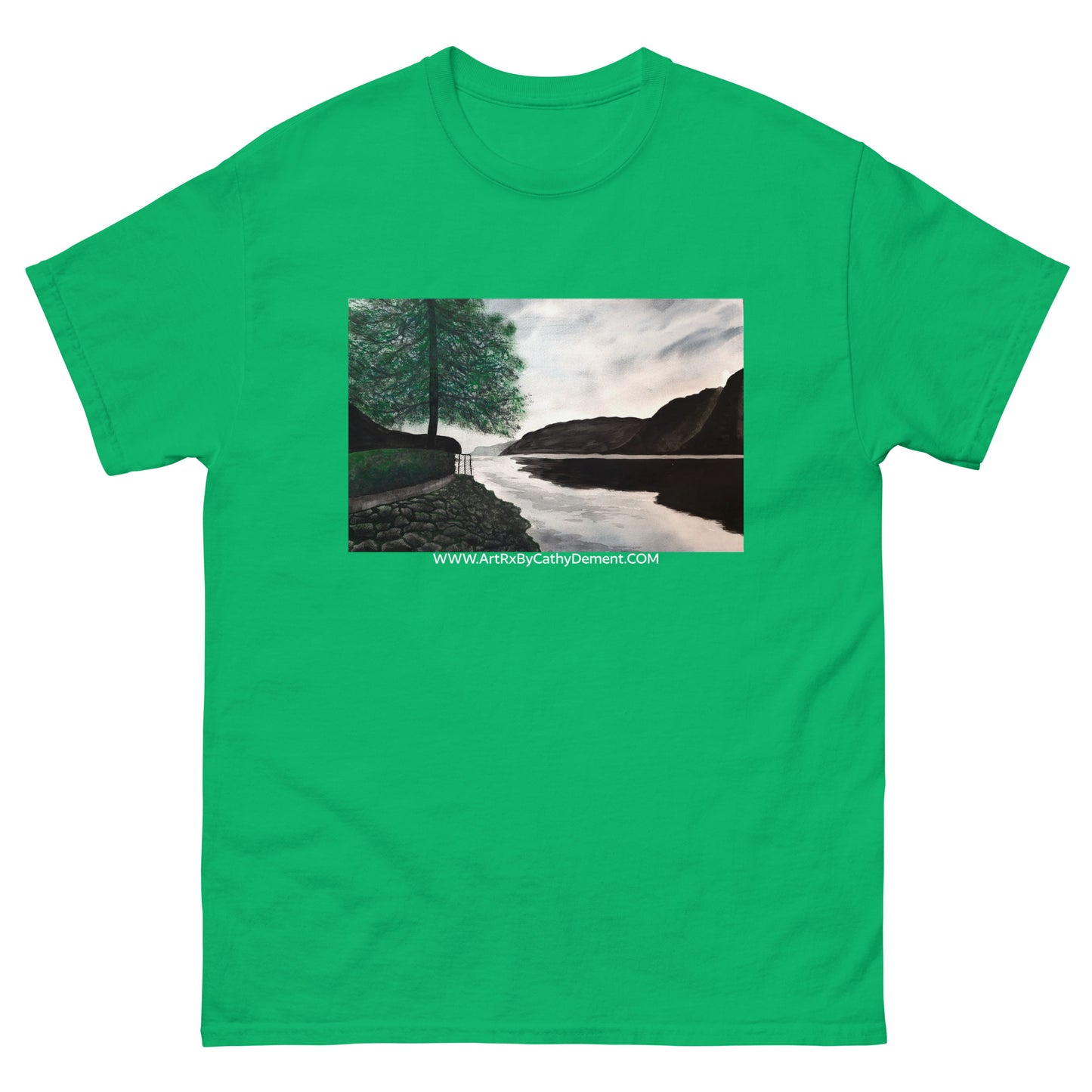 Norwegian Dream: Captivating Fjord Landscape Artwork Design Men's Classic Tee