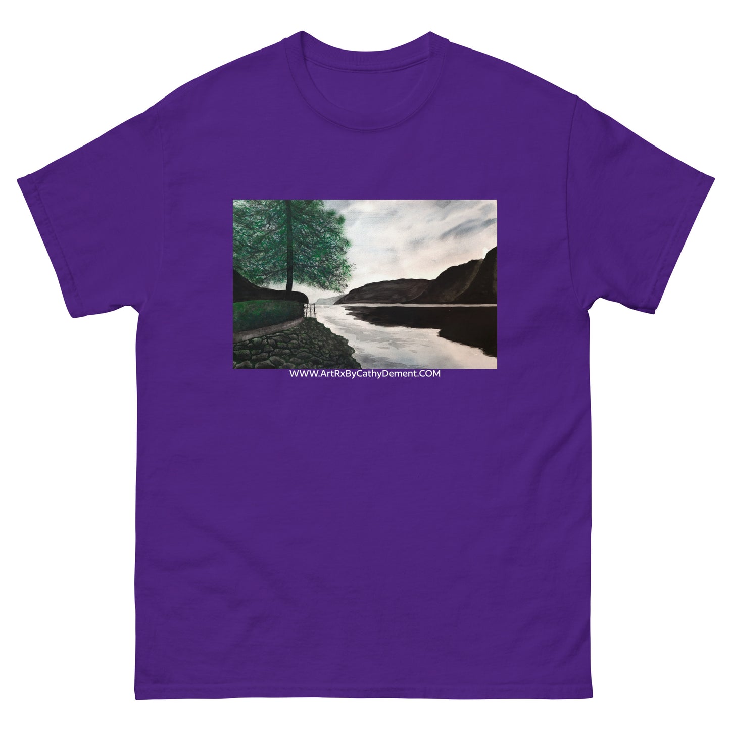 Norwegian Dream: Captivating Fjord Landscape Artwork Design Men's Classic Tee