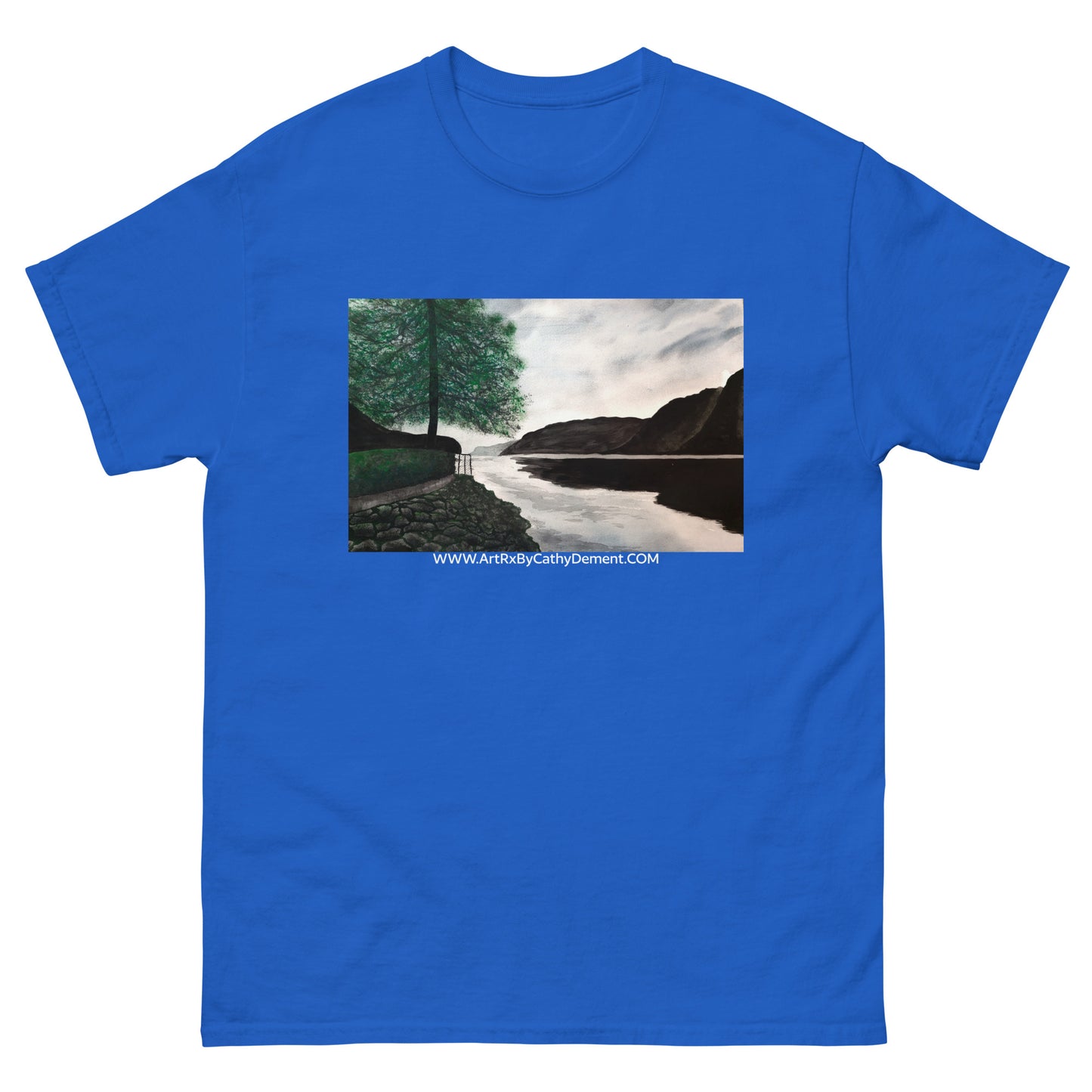 Norwegian Dream: Captivating Fjord Landscape Artwork Design Men's Classic Tee