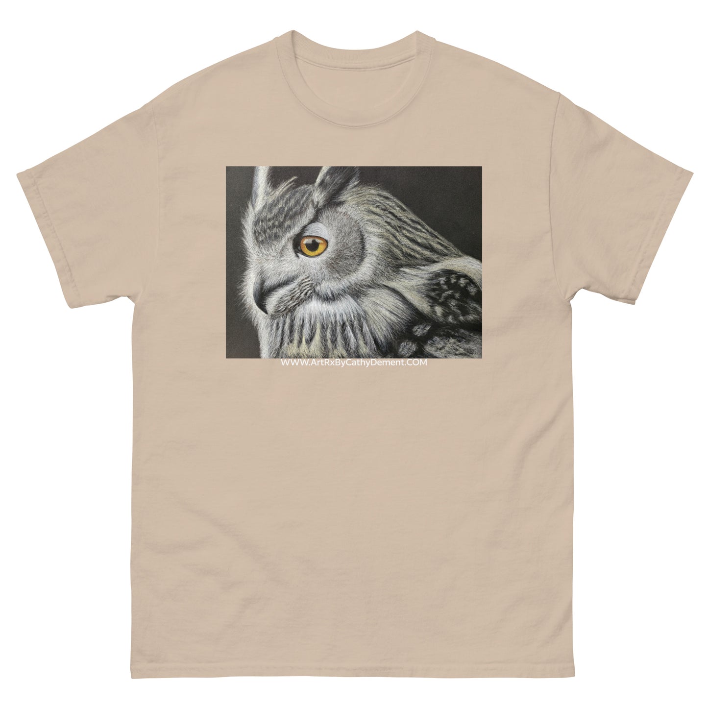 Owl Serenity: Owl in Tree Design Men's classic tee