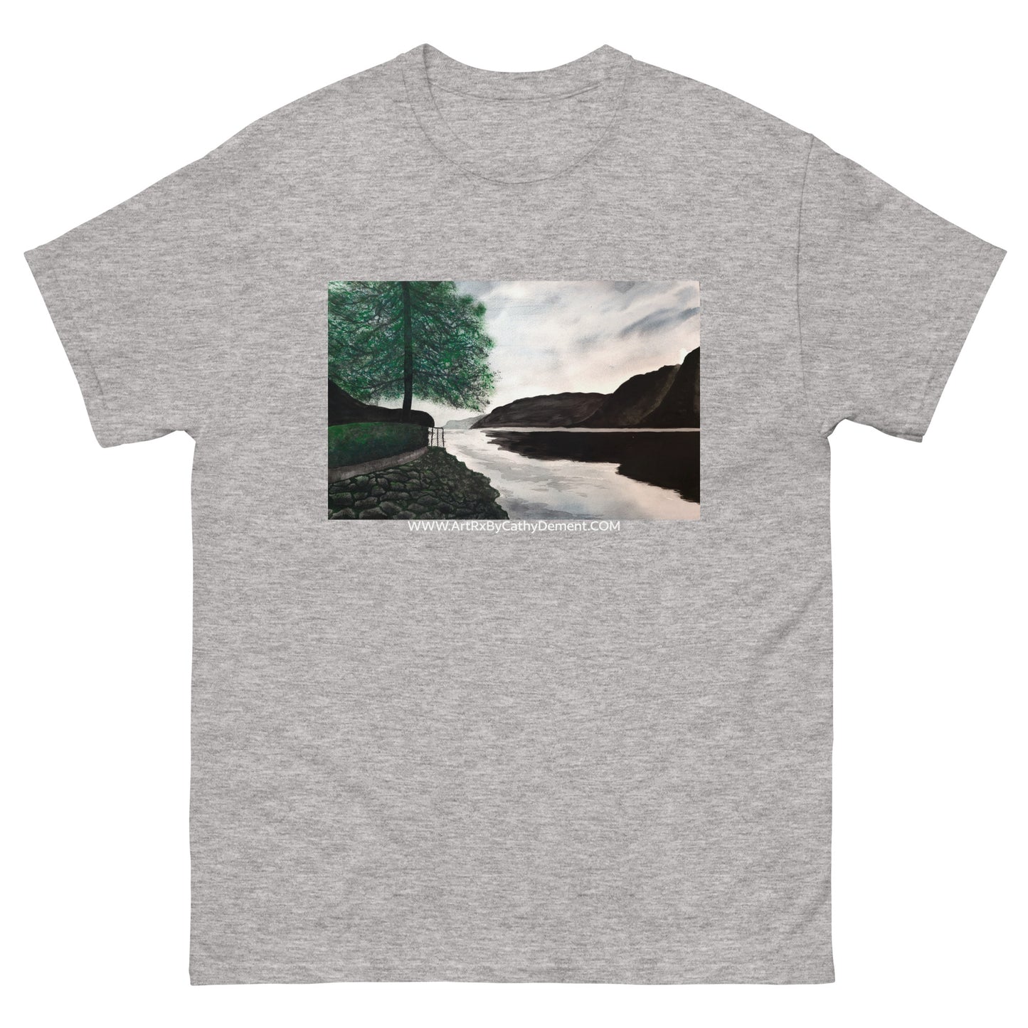 Norwegian Dream: Captivating Fjord Landscape Artwork Design Men's Classic Tee