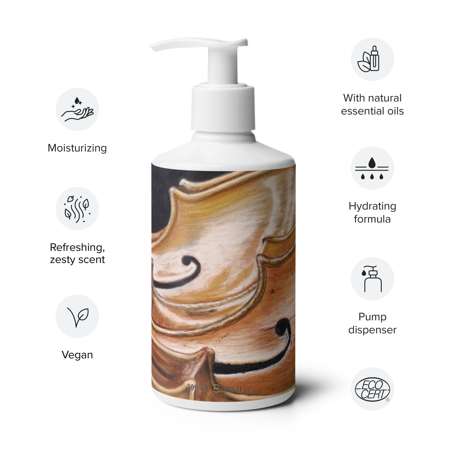 Harmonious Melodies: Cello Trio Refreshing Scent Hand & Body Lotion | Moisturizing Skincare with Natural Fragrance