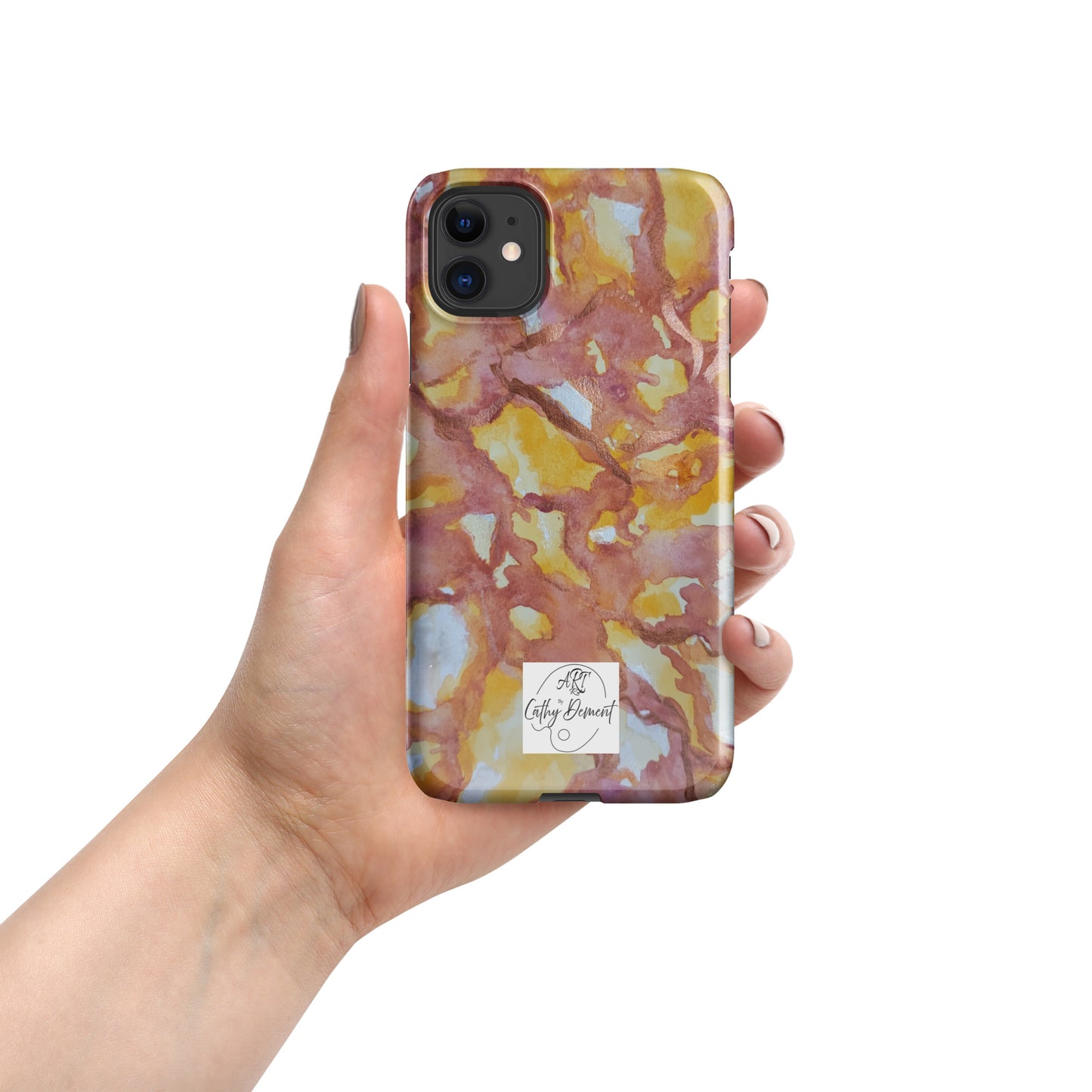 Sunset Veil: A Dance of Red and White Artwork Snap case for iPhone®