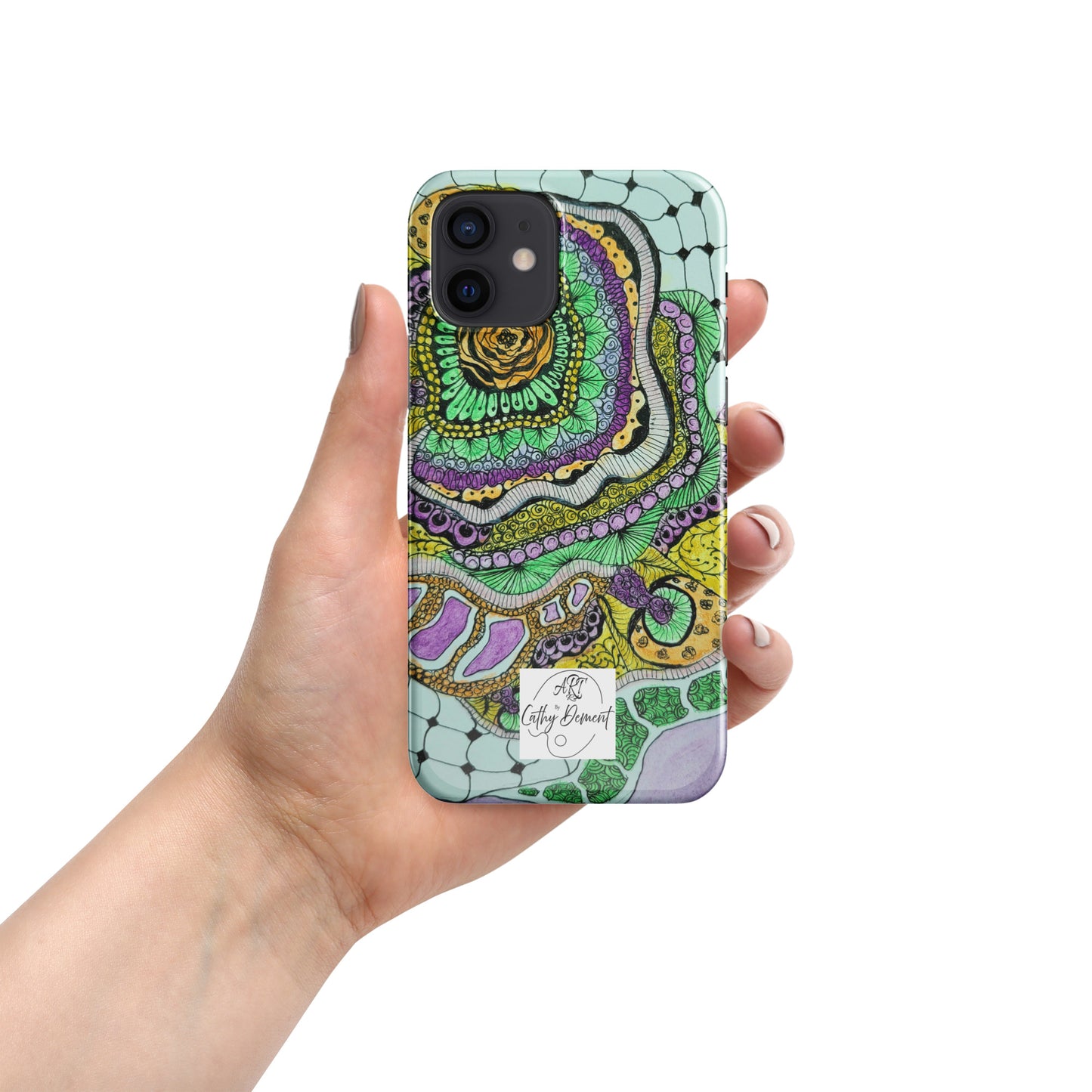 Snap Phone Case for iPhone® - Zen Floral Bliss - Colorful Zentangle Artwork Design