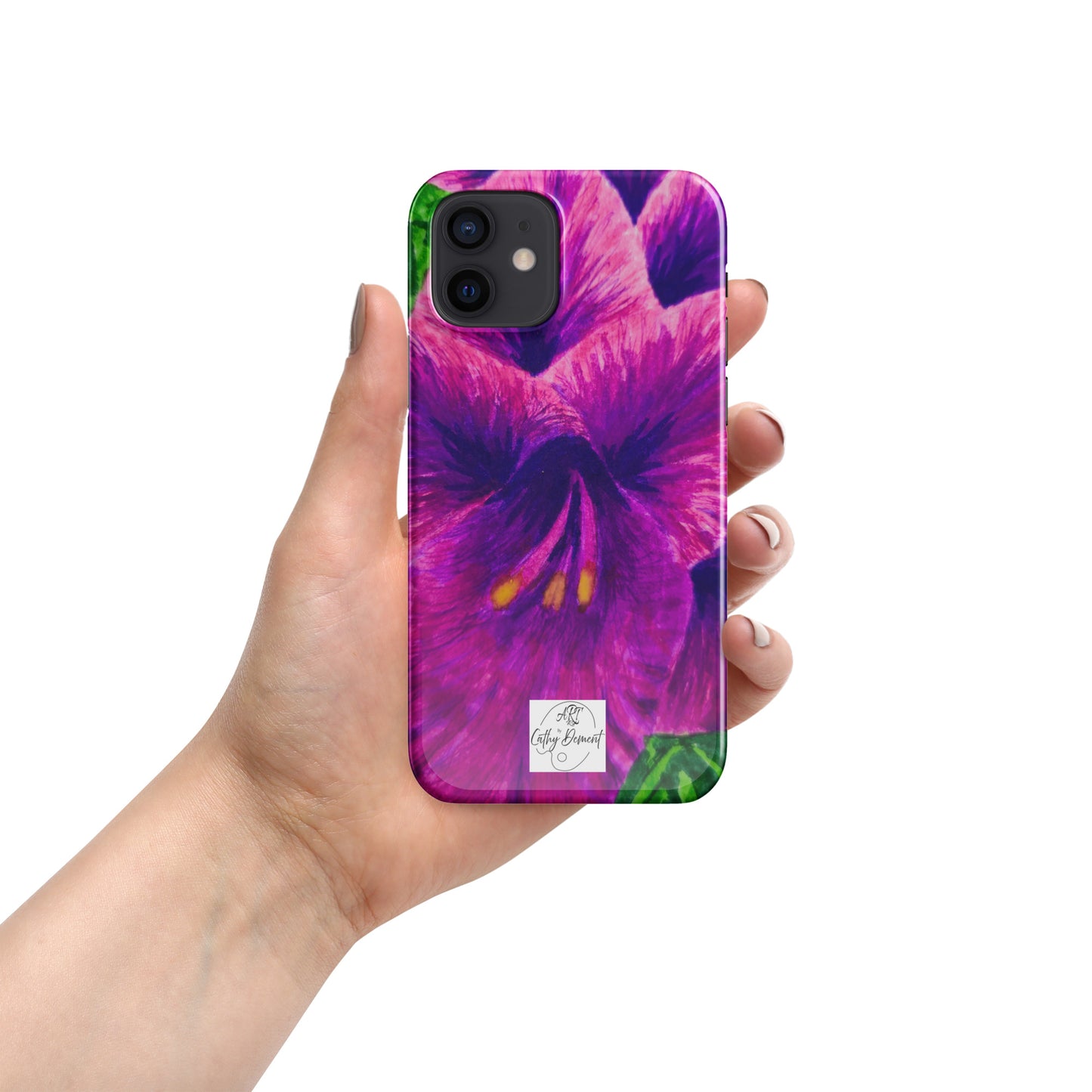 Snap case for iPhone® - Royal Reverie: Purple Gladiola, Floral Artwork Design