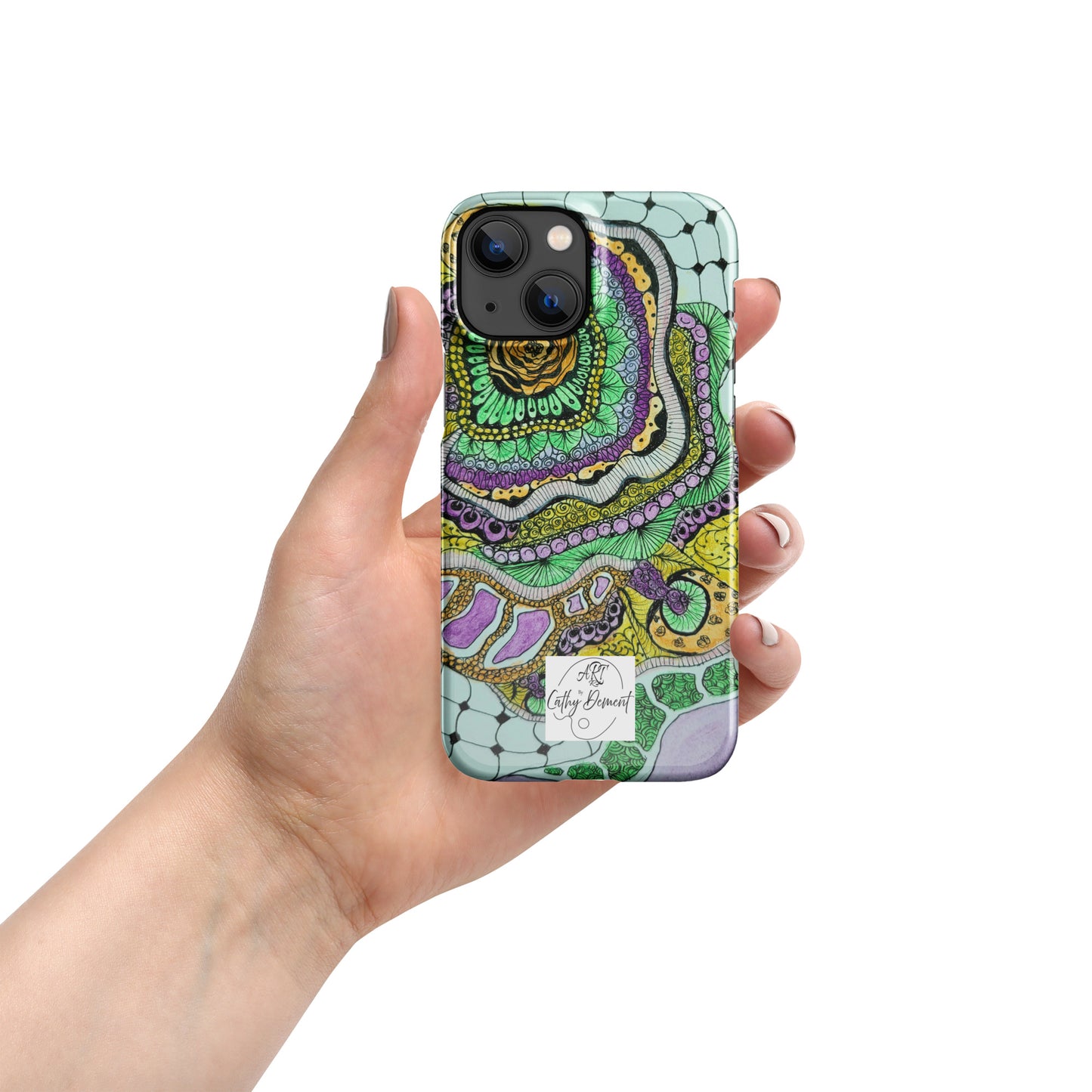 Snap Phone Case for iPhone® - Zen Floral Bliss - Colorful Zentangle Artwork Design