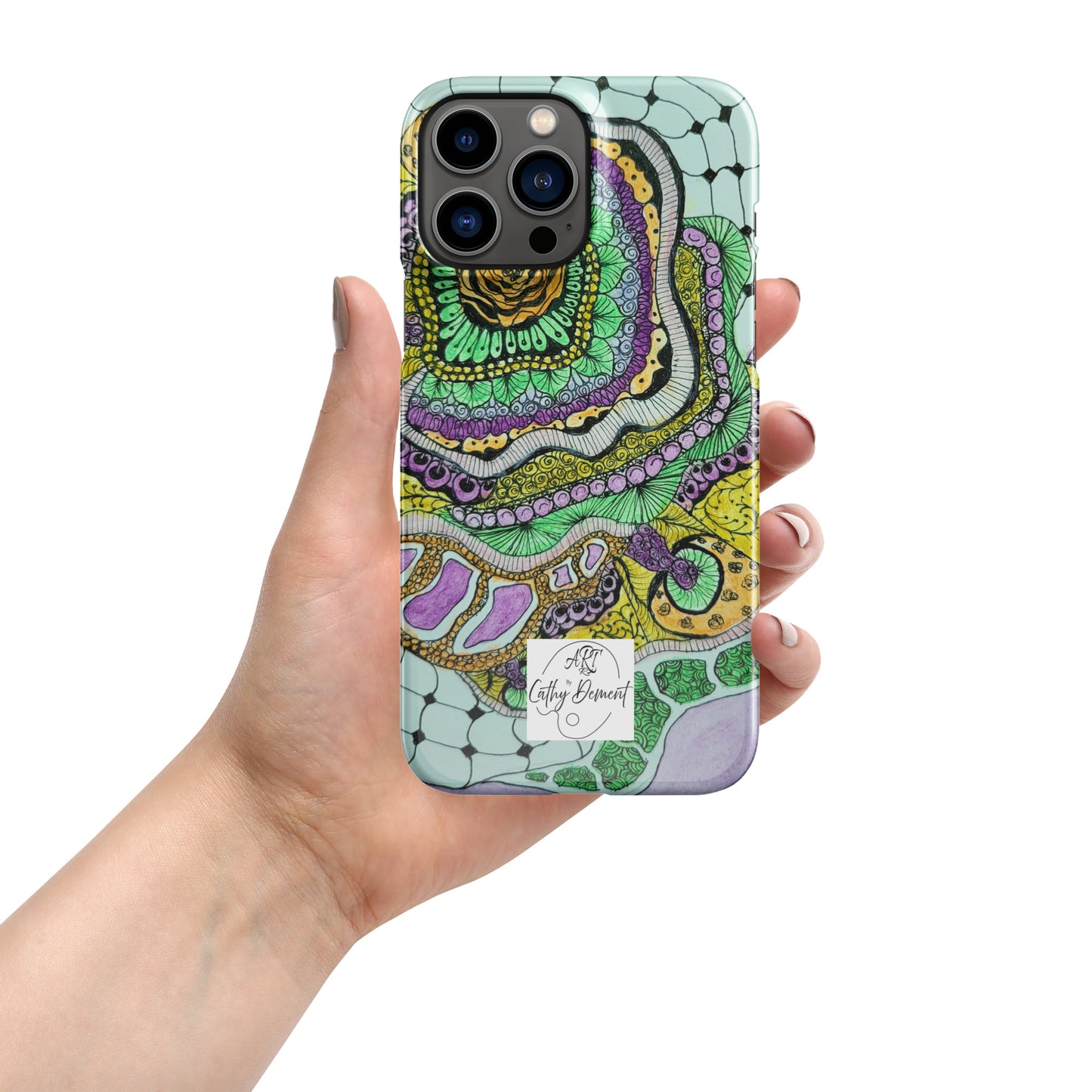 Snap Phone Case for iPhone® - Zen Floral Bliss - Colorful Zentangle Artwork Design