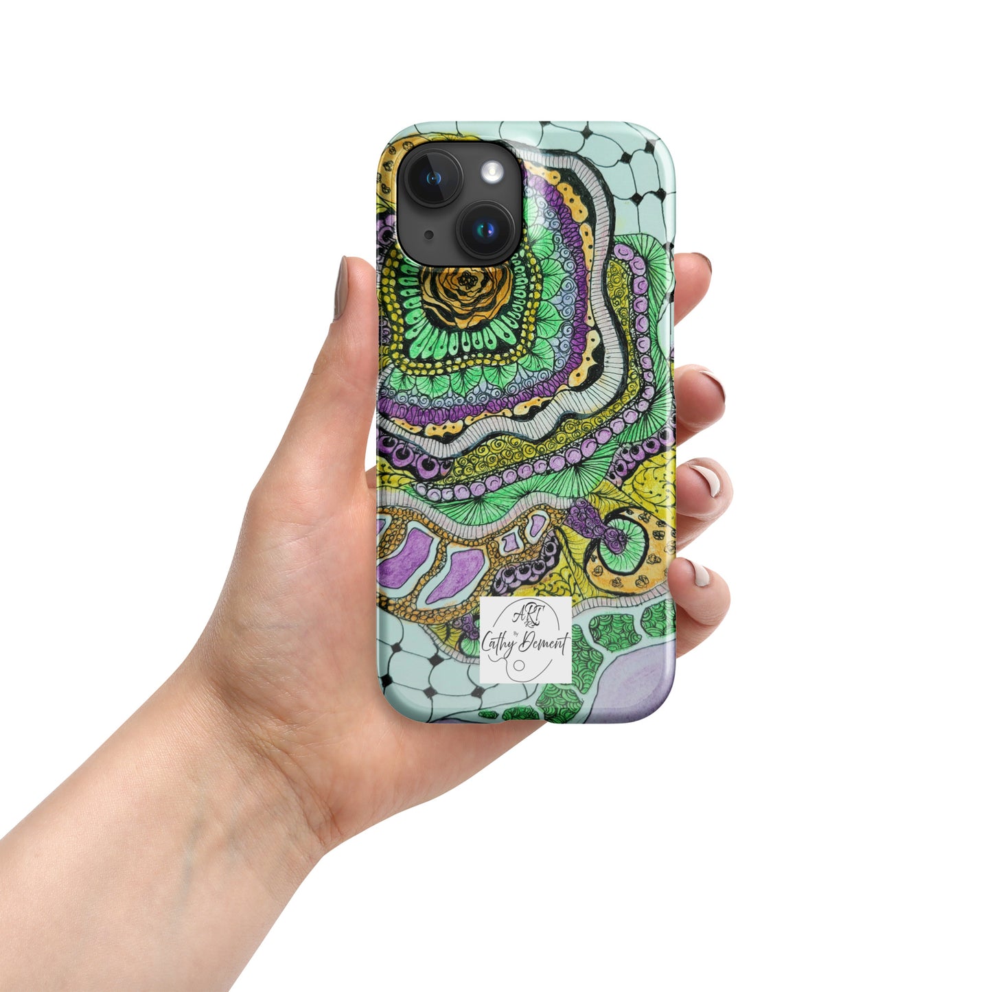 Snap Phone Case for iPhone® - Zen Floral Bliss - Colorful Zentangle Artwork Design
