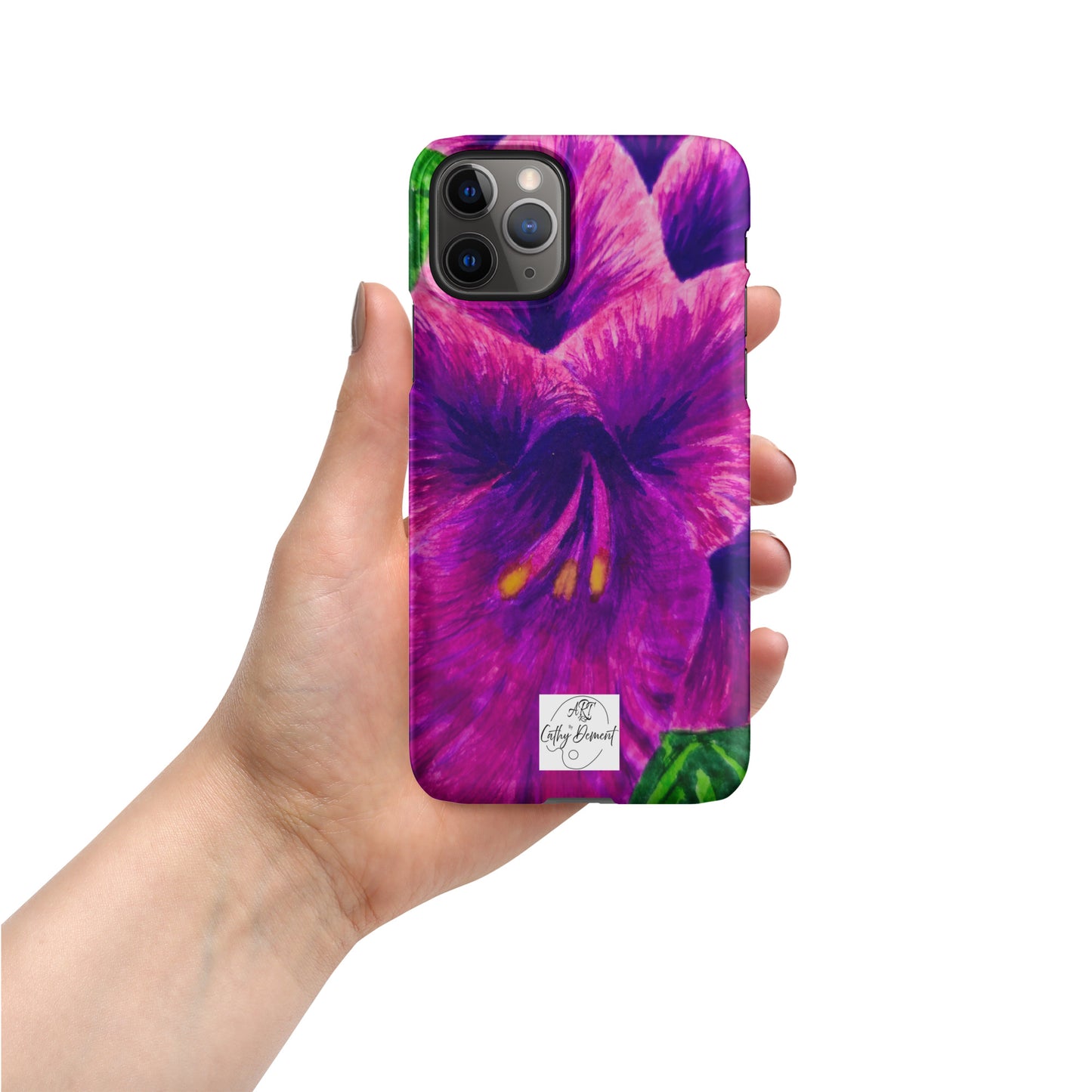 Snap case for iPhone® - Royal Reverie: Purple Gladiola, Floral Artwork Design