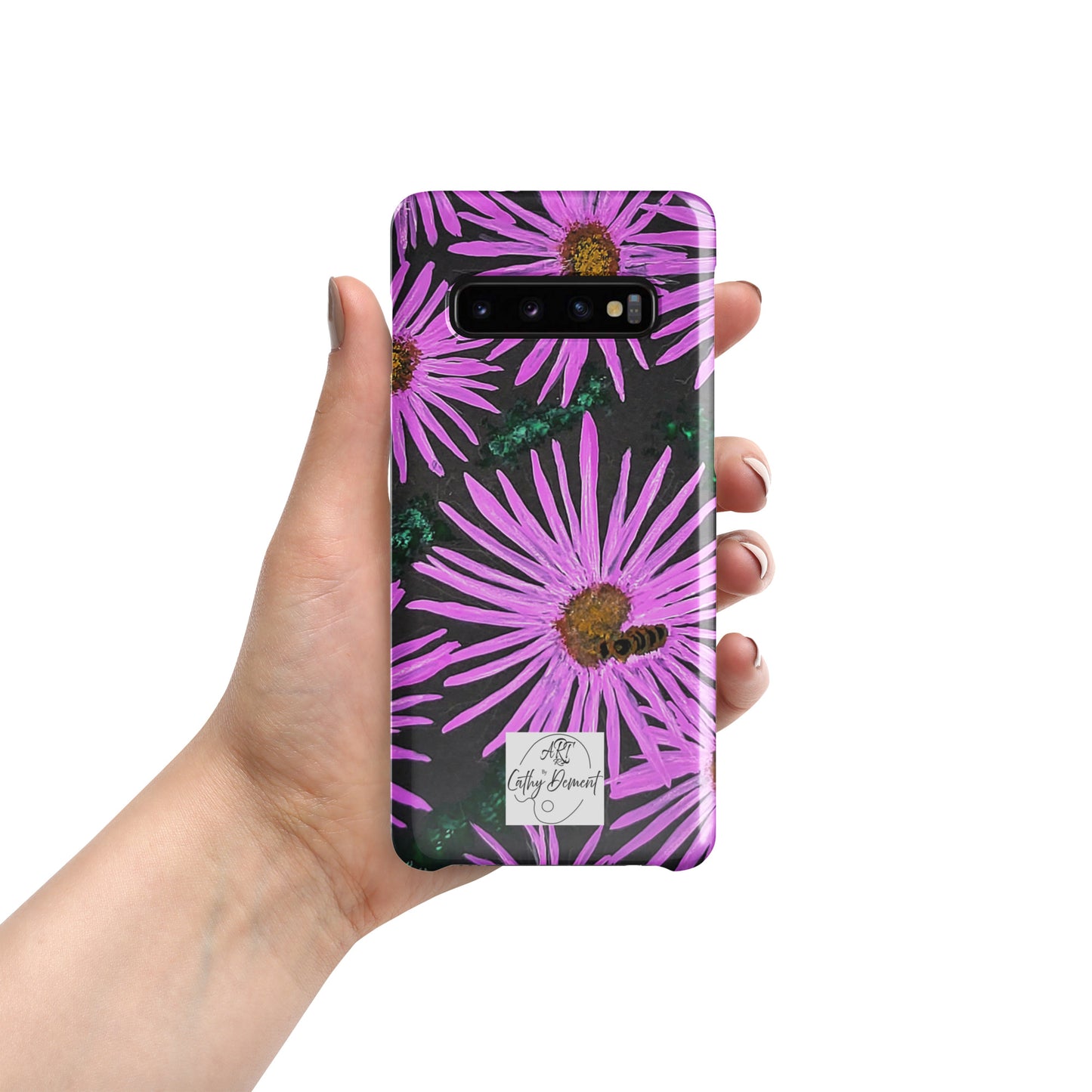 Snap Case for Samsung® Phones - Purple Flowers and Bee - Colorful Floral Artwork Design
