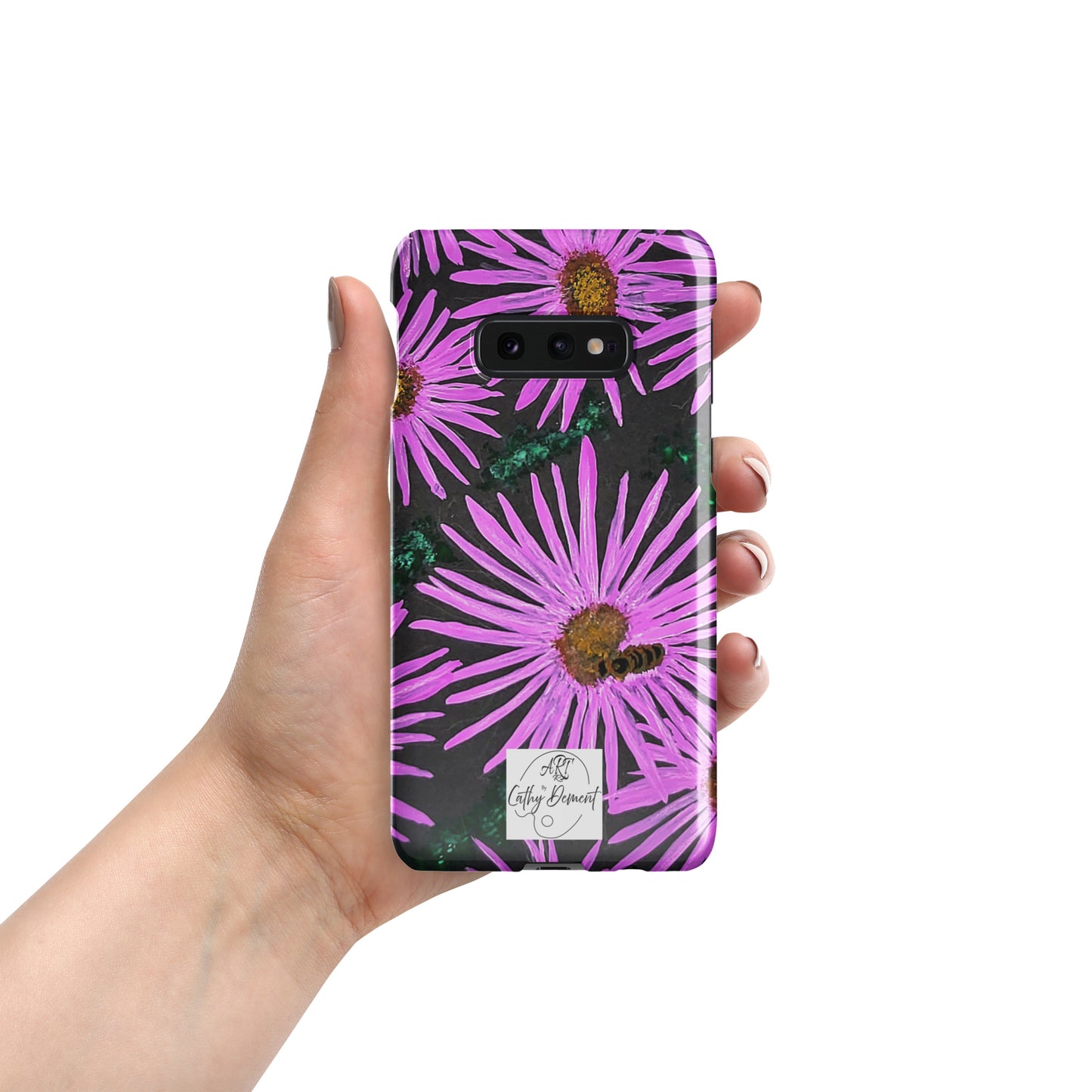 Snap Case for Samsung® Phones - Purple Flowers and Bee - Colorful Floral Artwork Design