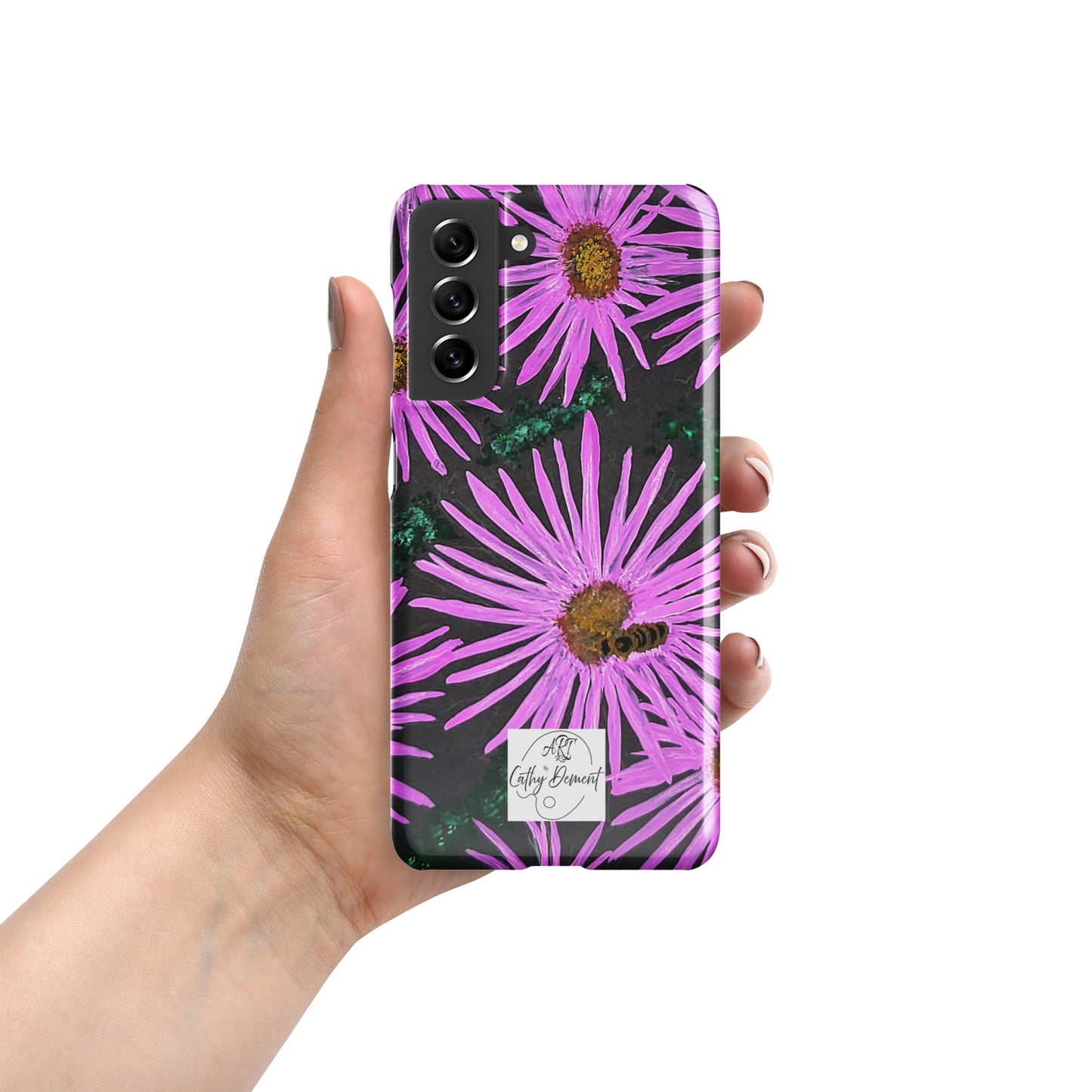 Snap Case for Samsung® Phones - Purple Flowers and Bee - Colorful Floral Artwork Design