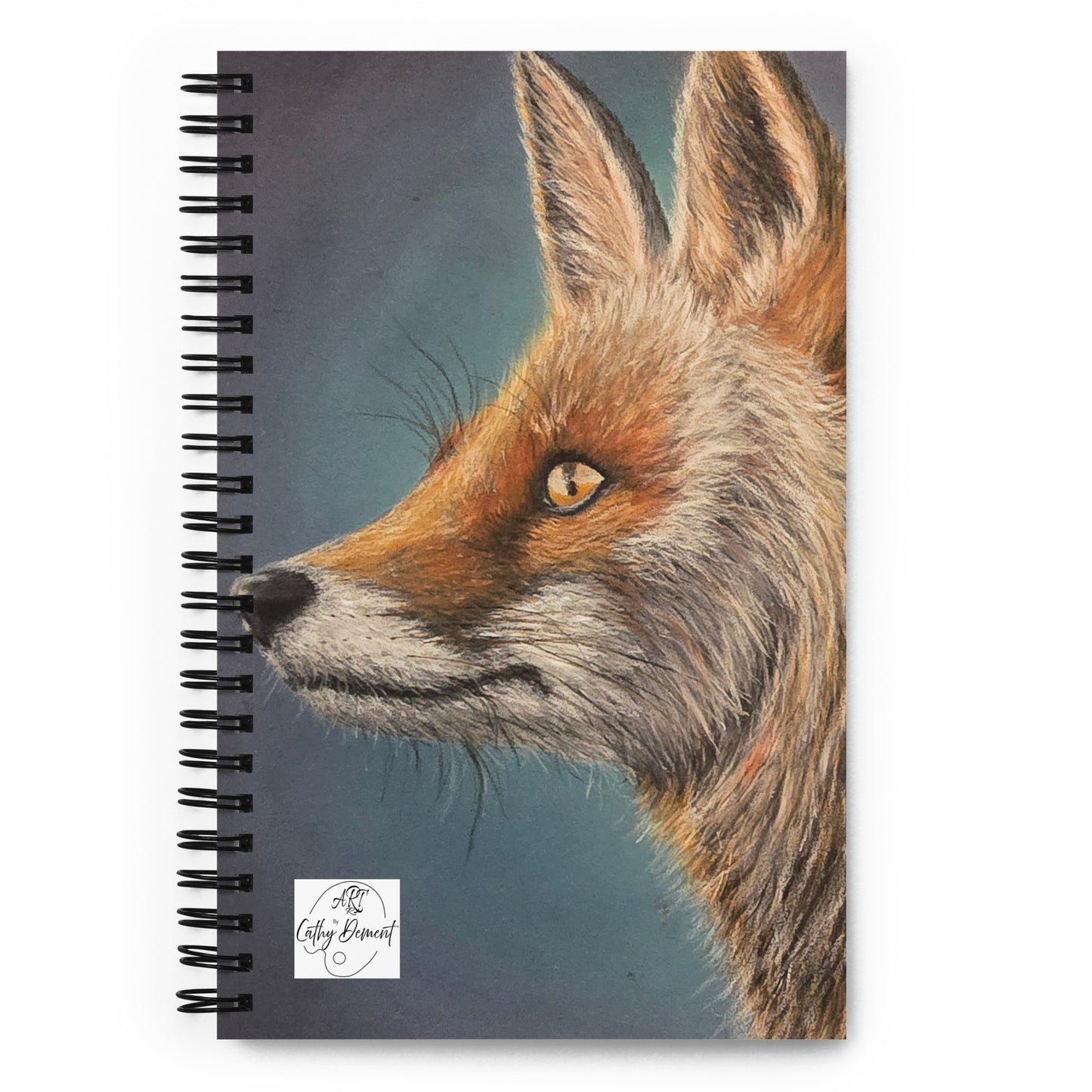 Enchanting Elegance: Red Fox Artwork Spiral Dotted Page Notebook