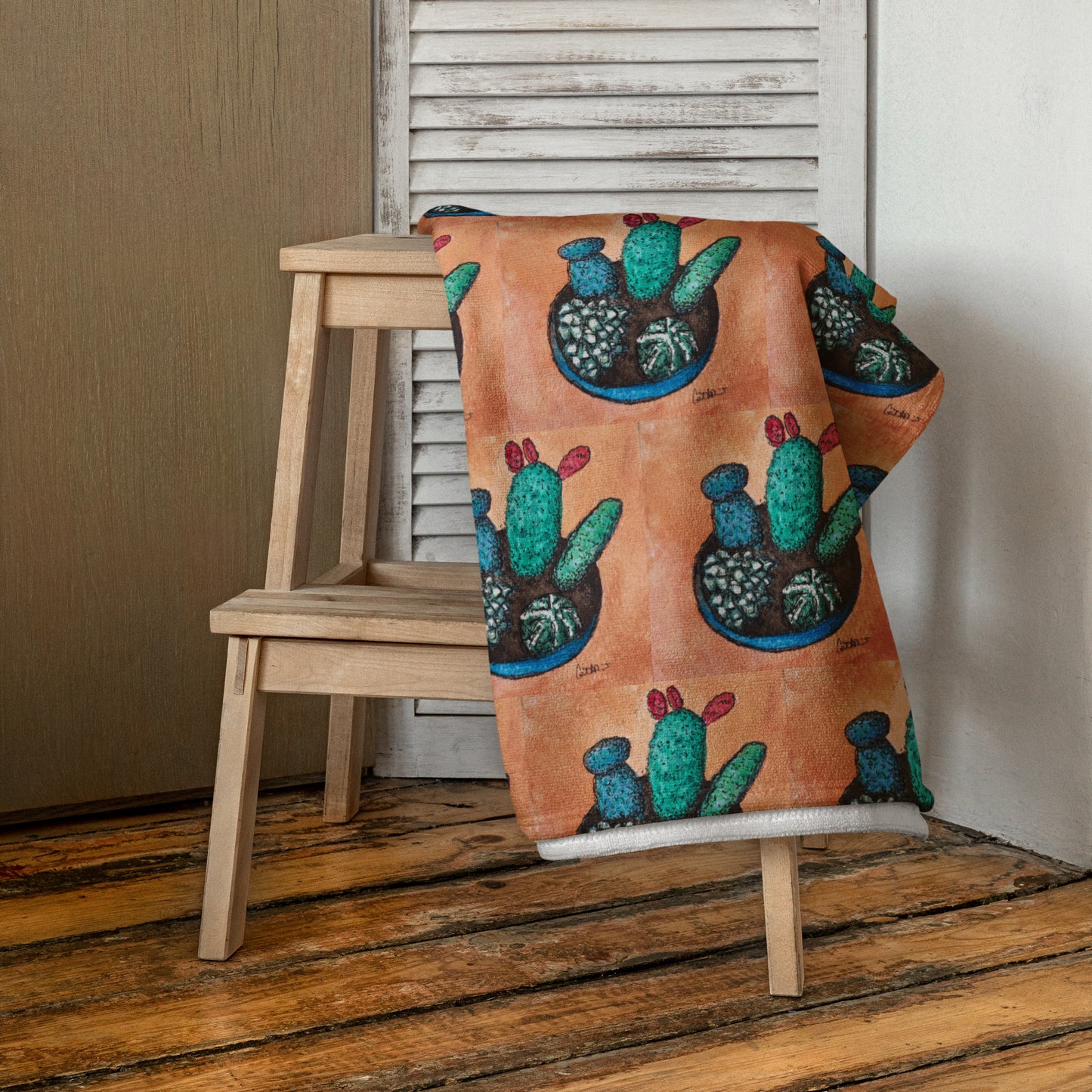 BeachTowel Adobe Oasis - Succulent Plant #4 Artwork Design