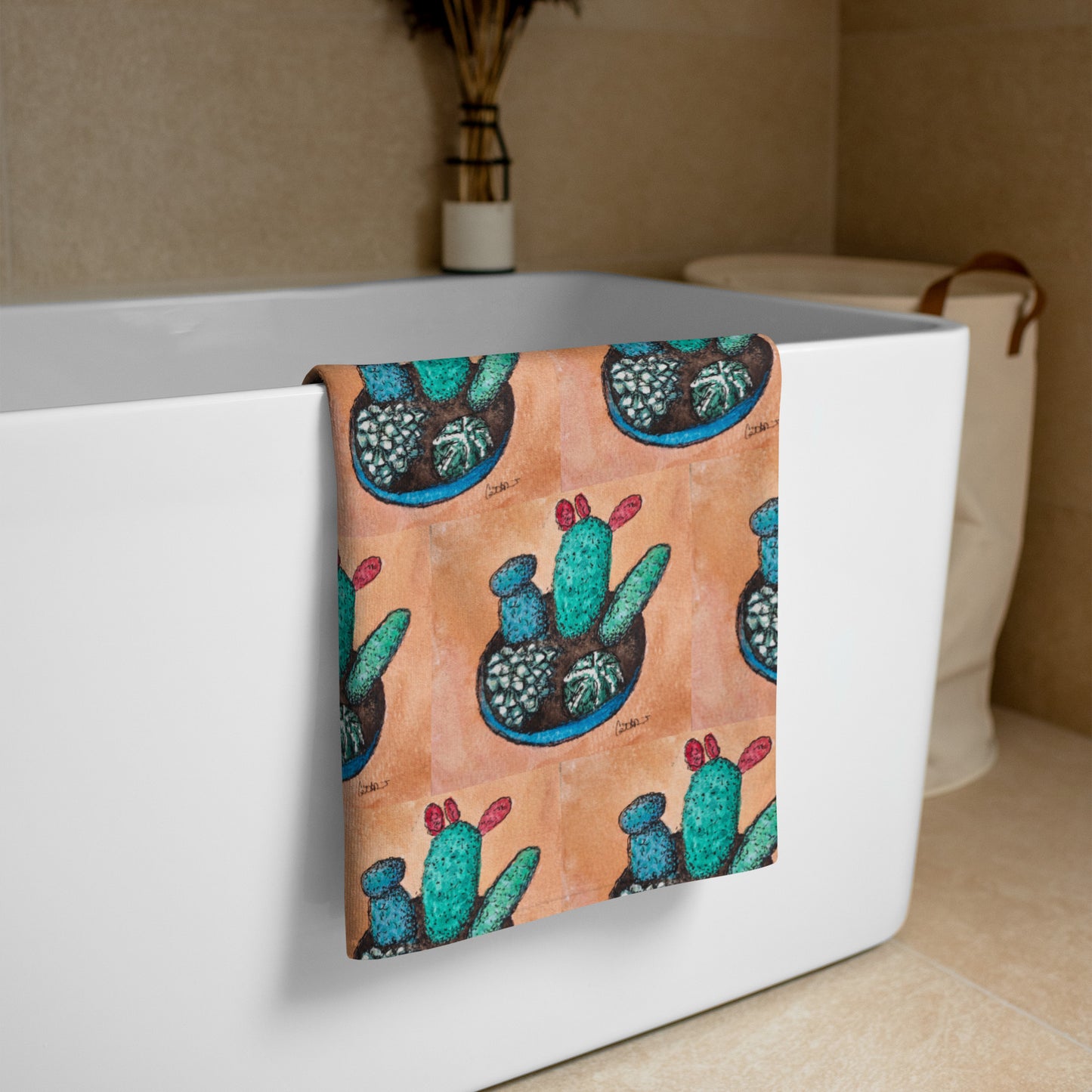 BeachTowel Adobe Oasis - Succulent Plant #4 Artwork Design