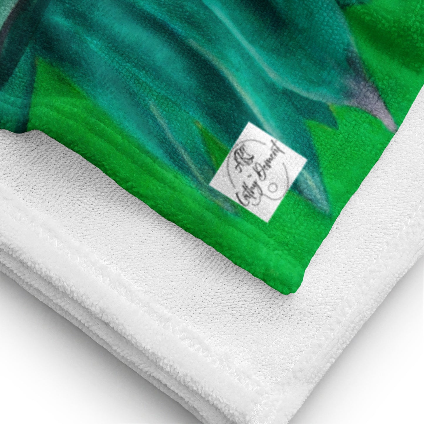 Beach Towel - Bumble Bee Bliss - Pink Flower With Bee, Artistic Floral Pattern, Vibrant Beach Accessory for Summer Fun