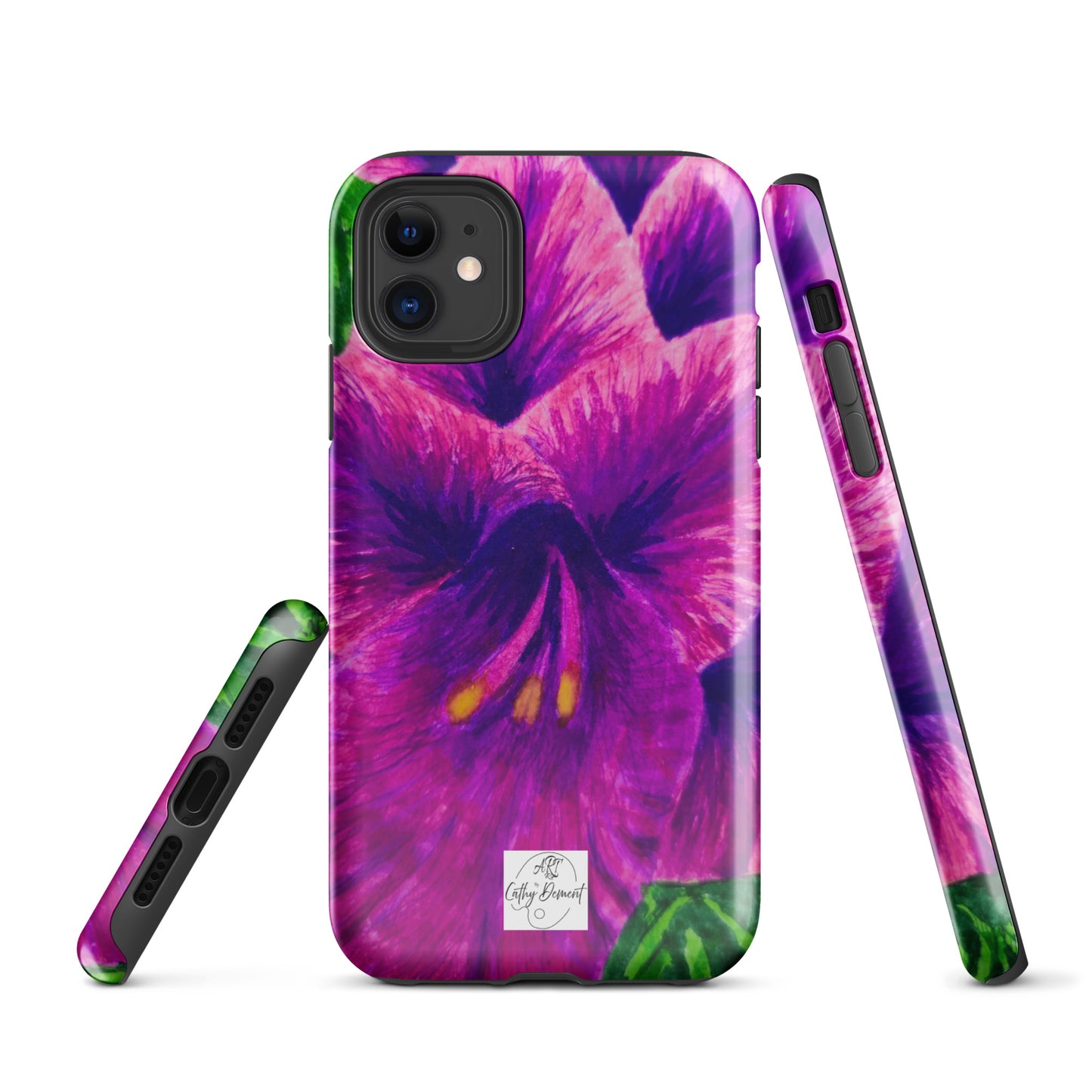 Tough Case for iPhone® - Royal Reverie: Purple Gladiola Artwork