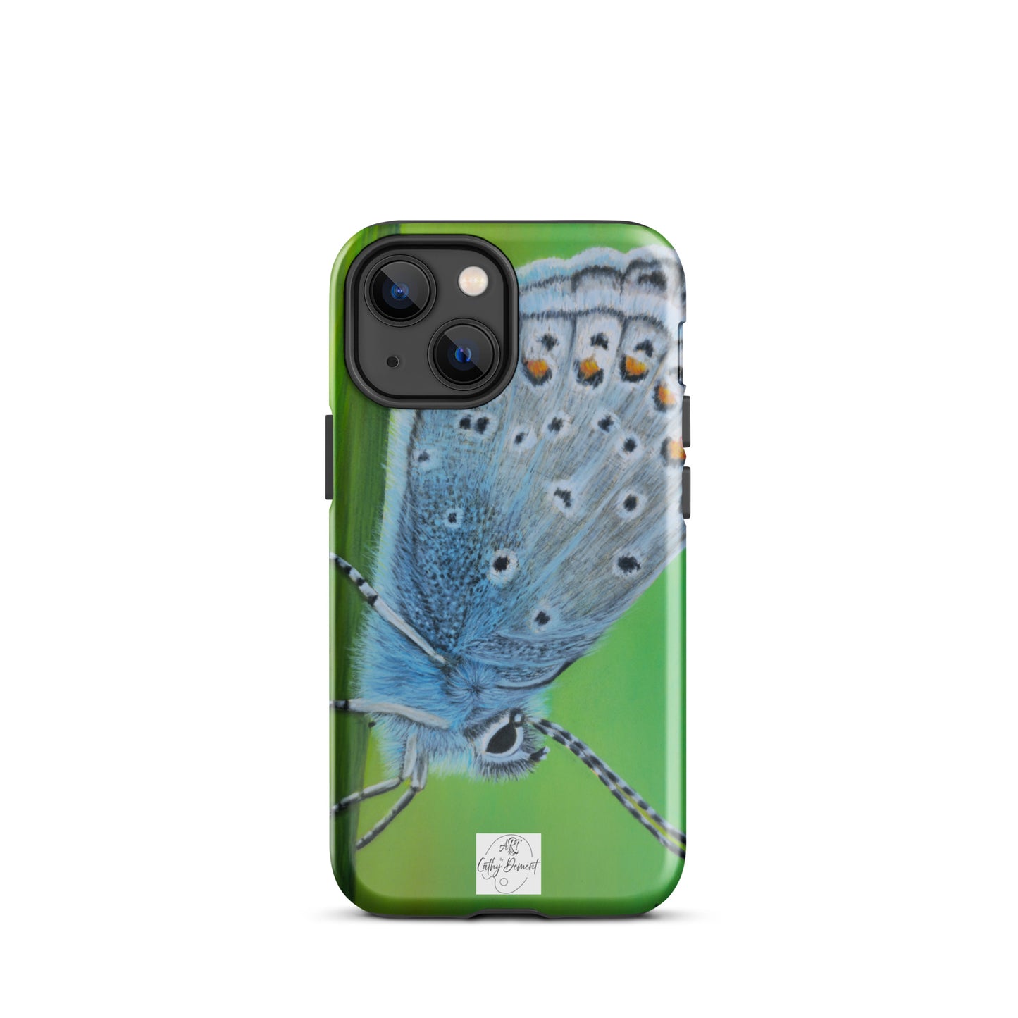 Tough Case for iPhone® - Gossamer Blue, Karner Blue Butterfly Cell Phone Case
