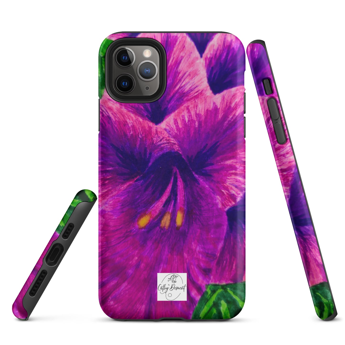 Tough Case for iPhone® - Royal Reverie: Purple Gladiola Artwork